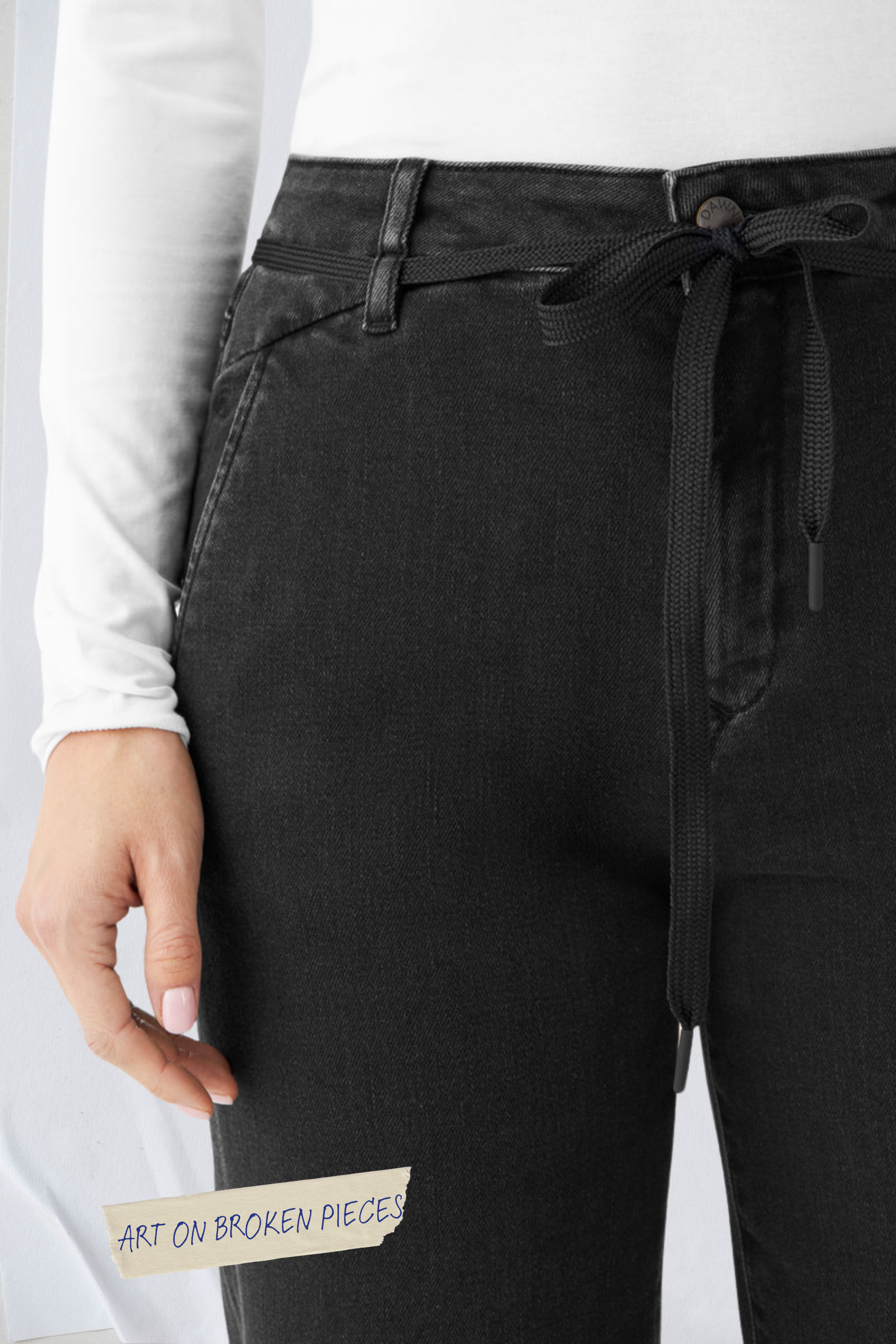 Schwarze Jeans DEW Flared aus Bio-Baumwolle von Dawn Denim