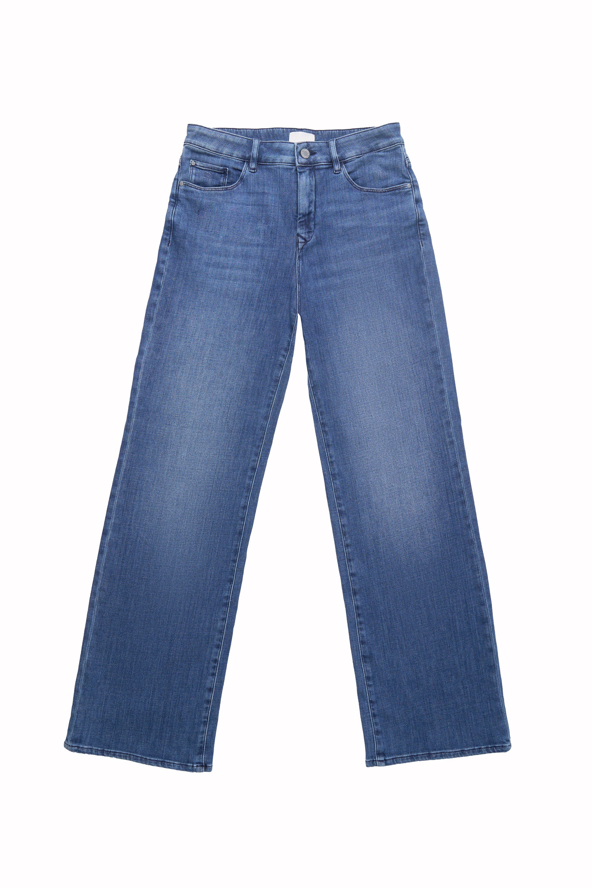 Blue DEW Flared jeans made from organic cotton by Dawn Denim
