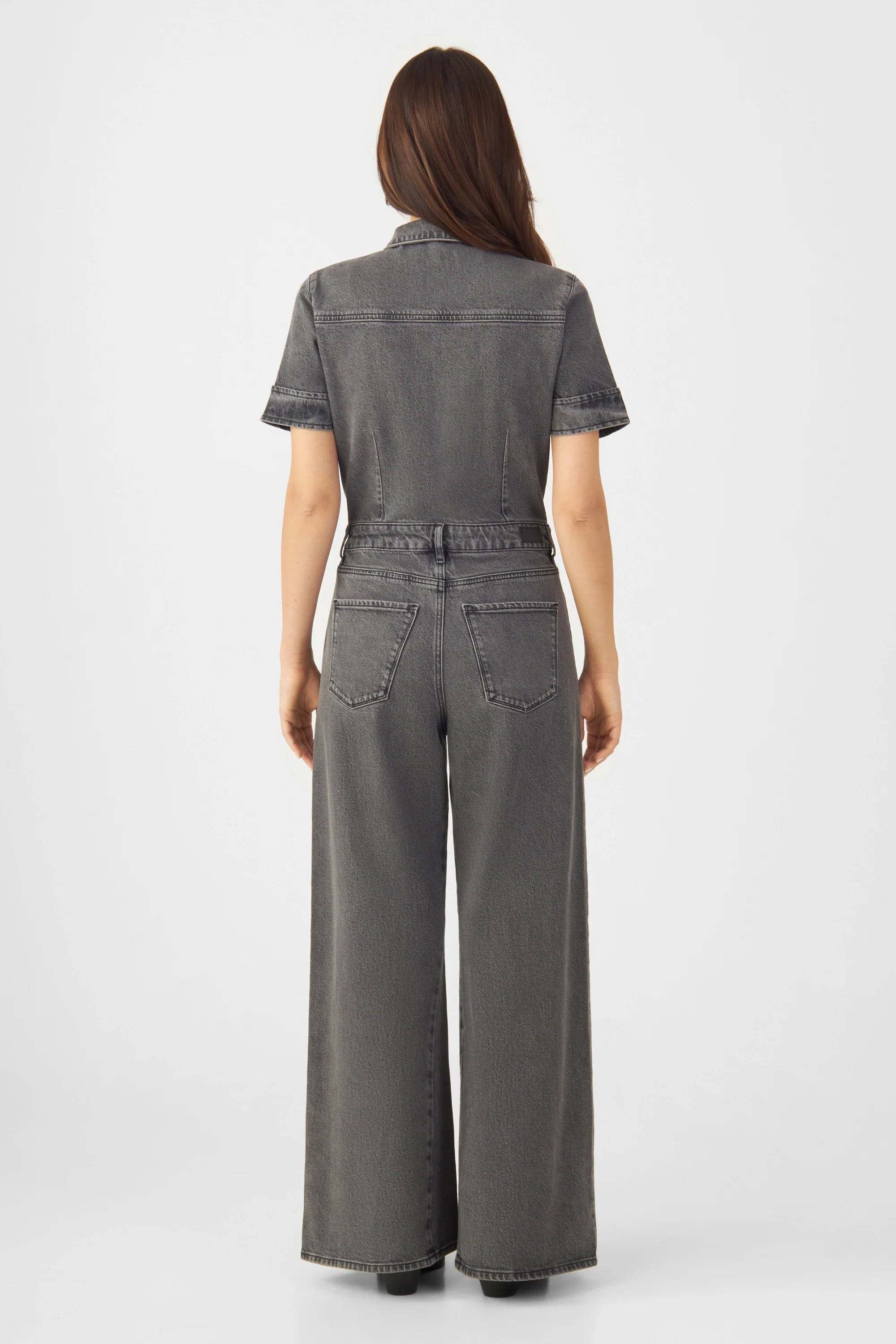 Dark grey denim jumpsuit TWITTER made of organic cotton by Dawn Denim