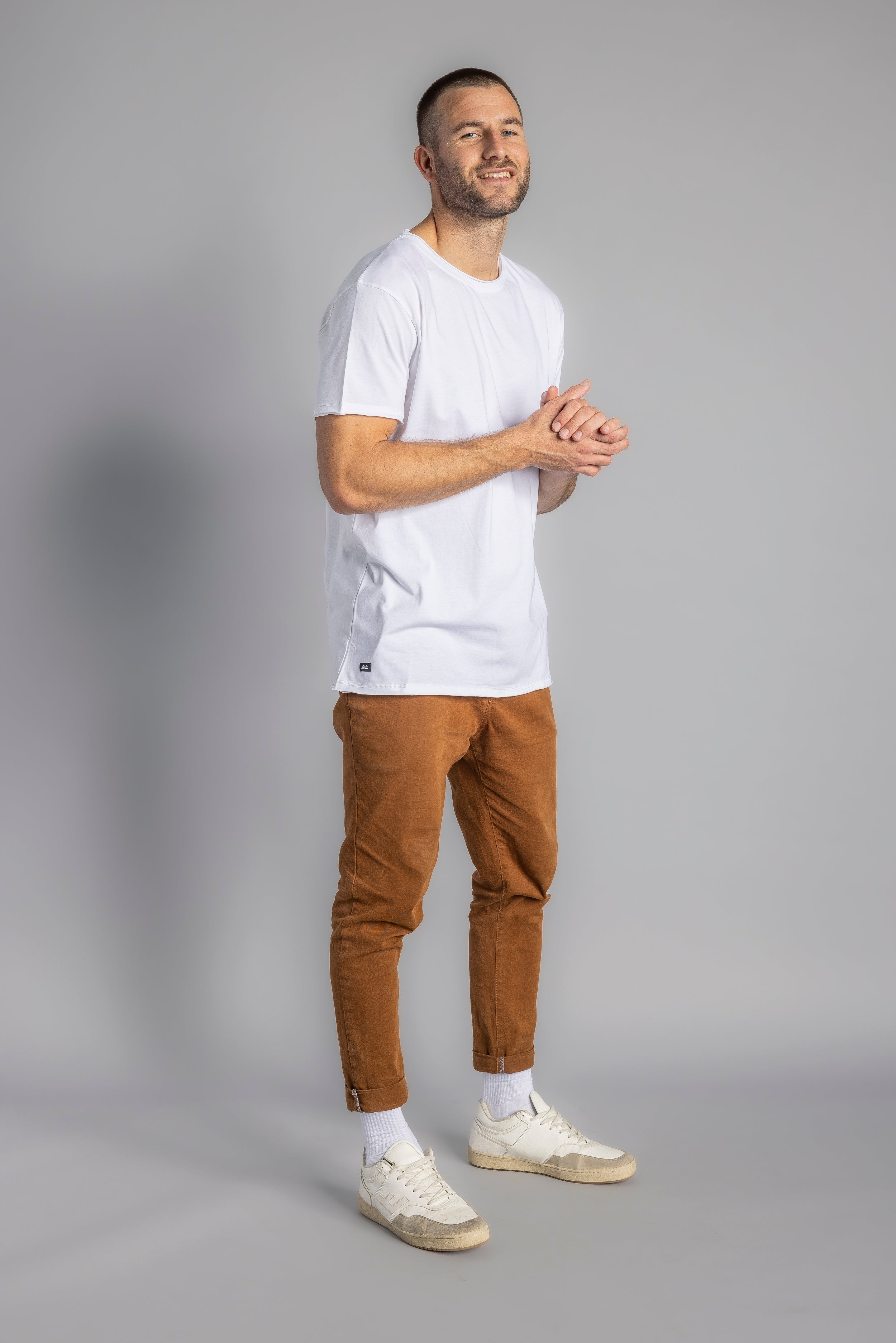 T-shirt vintage blanc en coton 100% biologique de DIRTS