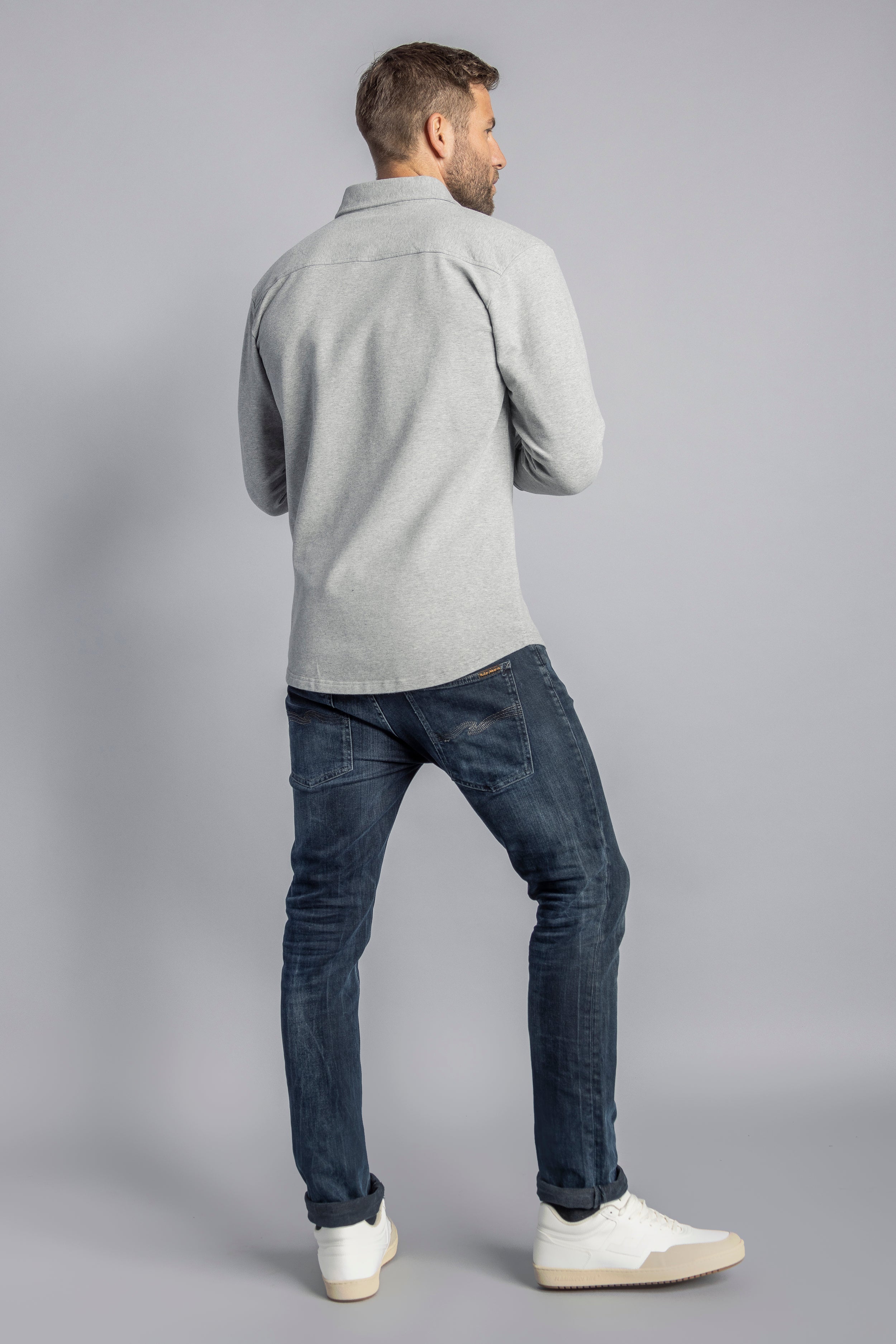 Gray, long-sleeved shirt Organic Jersey made from organic cotton by DIRTS