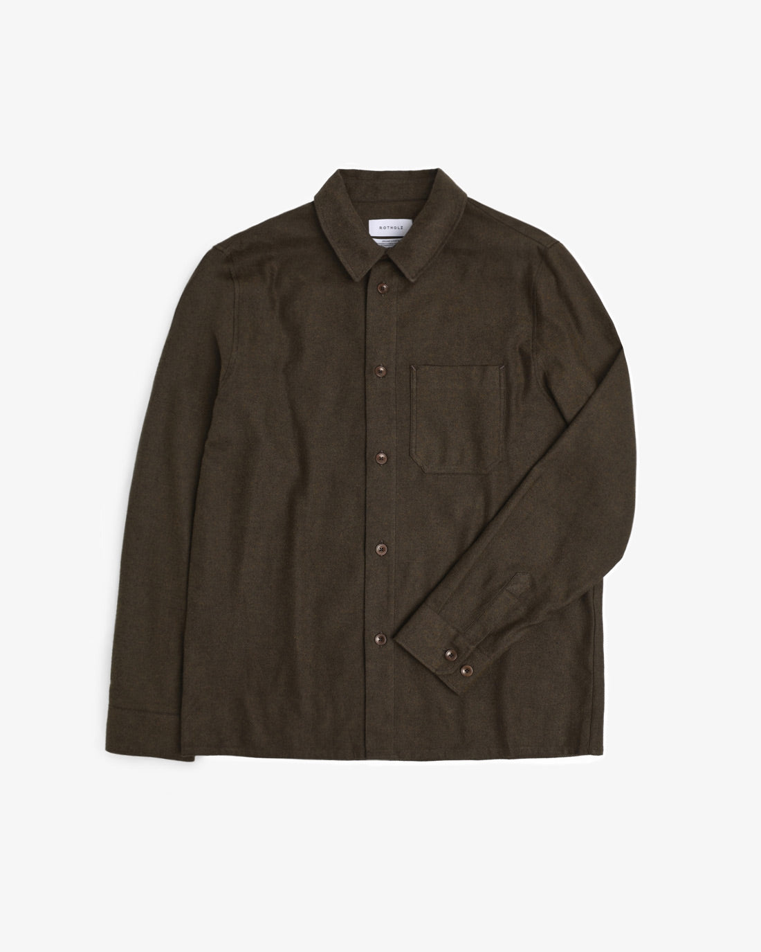 Chemise en flanelle marron 100 % coton biologique de Rotholz