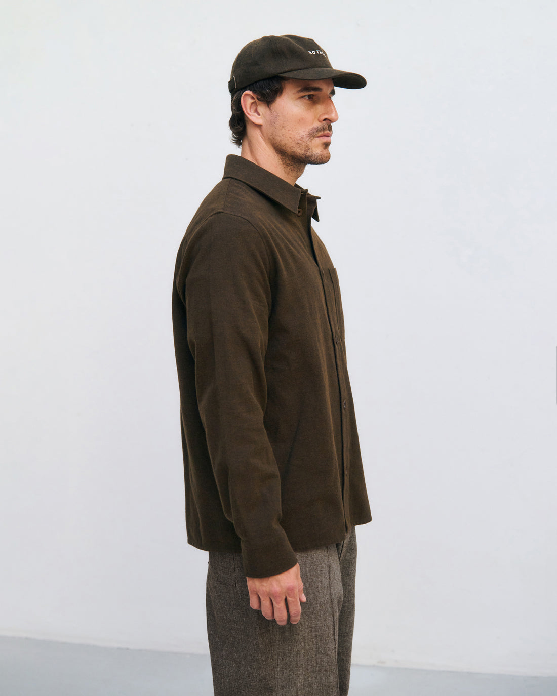 Braunes Flanellhemd aus 100% Bio-Baumwolle von Rotholz