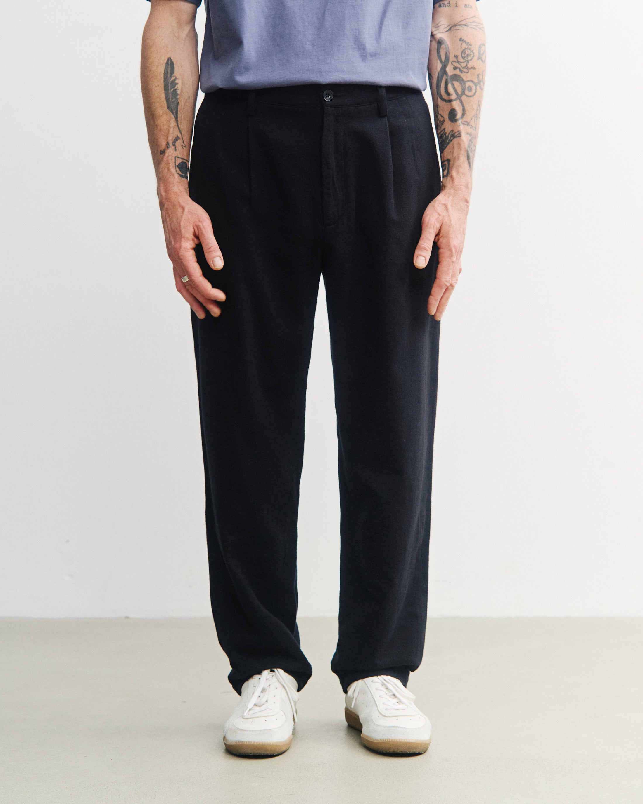 Schwarze Flanellhose Everyday aus 100% Bio-Baumwolle von Rotholz