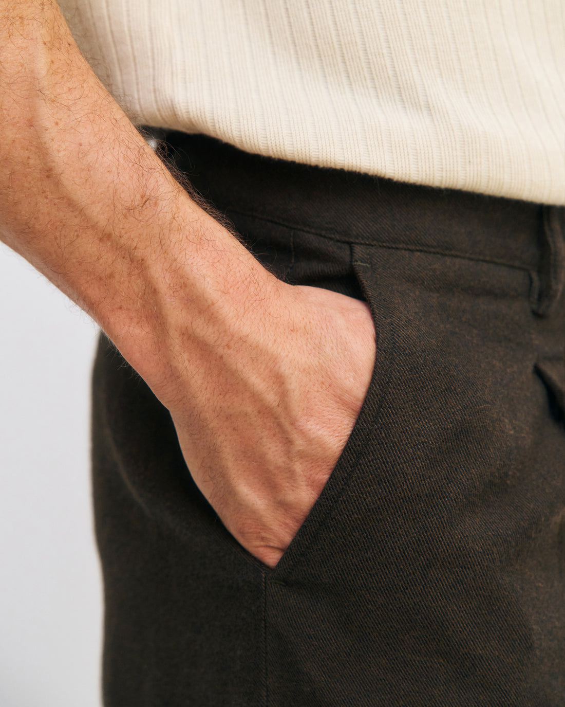 Braune Flanell Hose aus 100% Bio-Baumwolle von Rotholz
