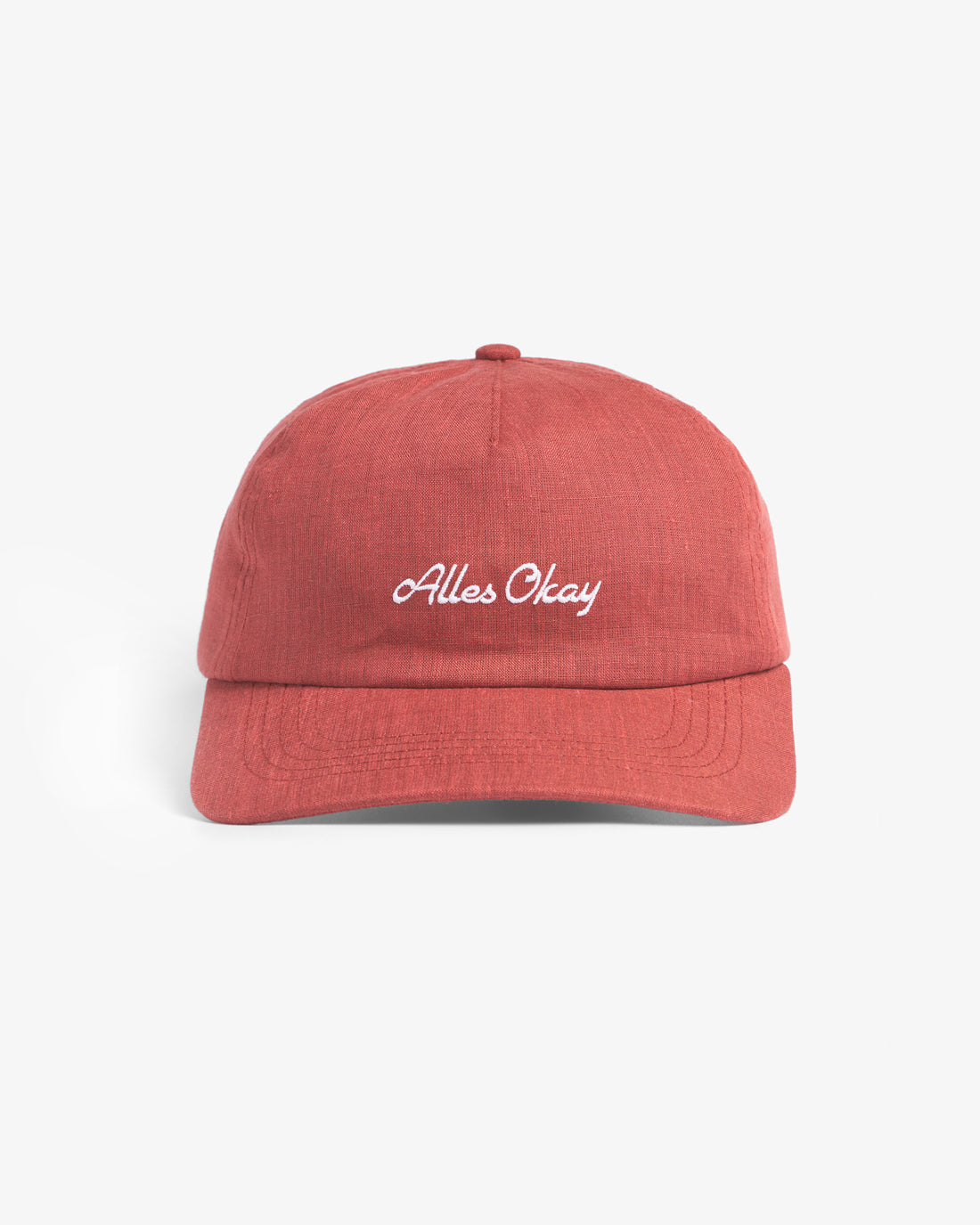 Red cap Alles Okey made of 100% organic cotton by Rotholz
