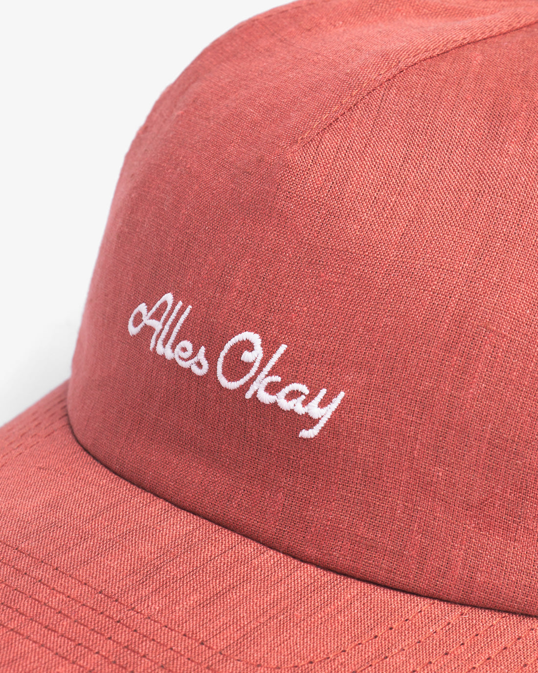 Red cap Alles Okey made of 100% organic cotton by Rotholz