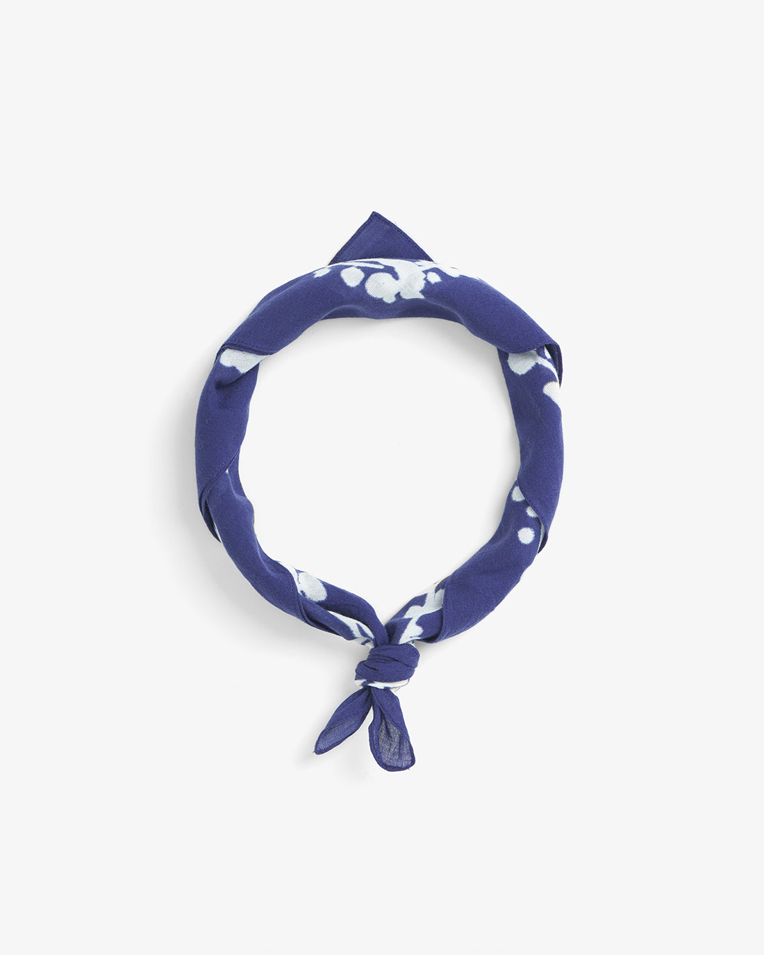 Dunkelblaue Bandana Flowery aus 100% Bio-Baumwolle von Rotholz