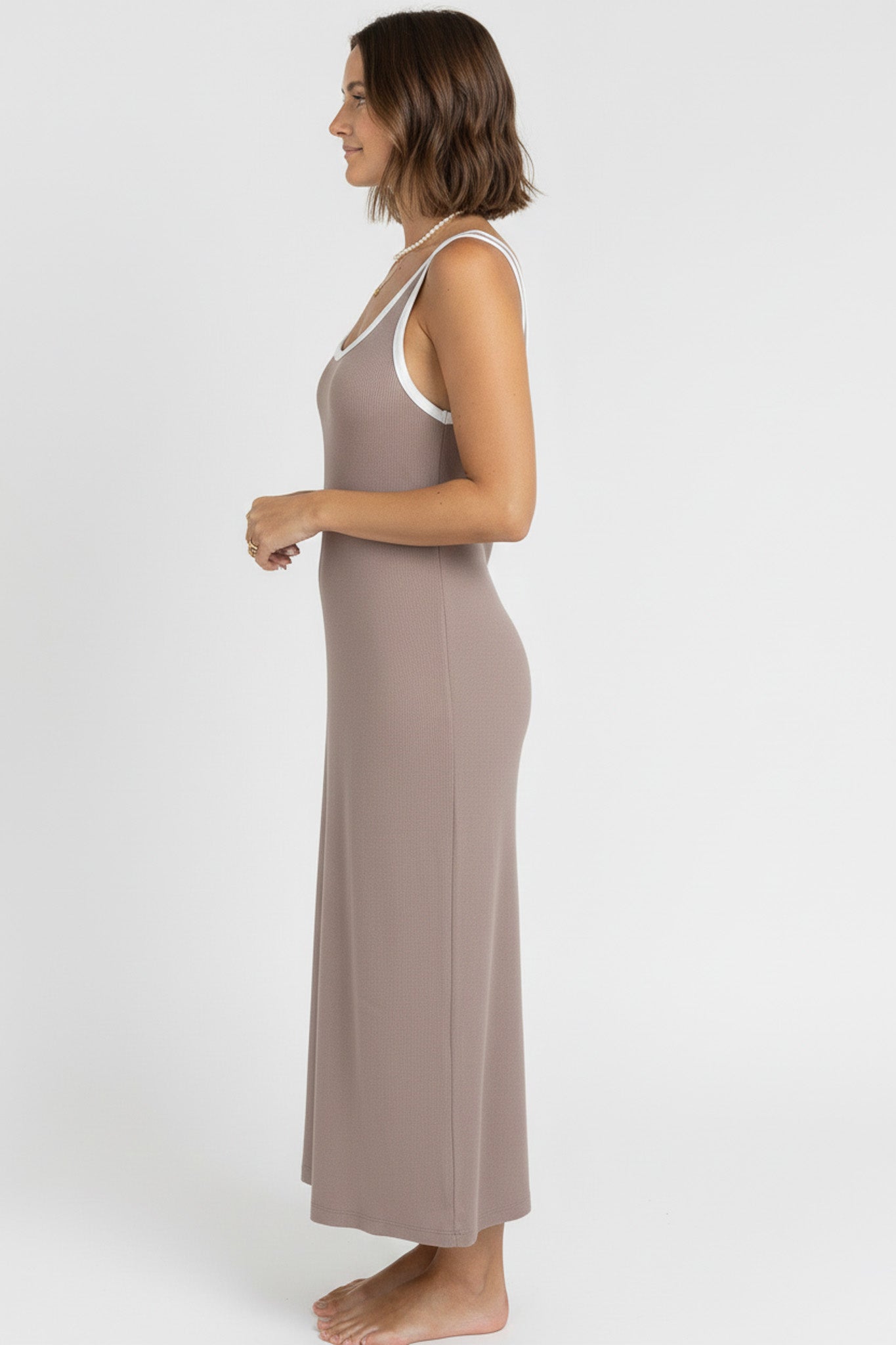 Brown modal dress MIIA by Pura Clothing