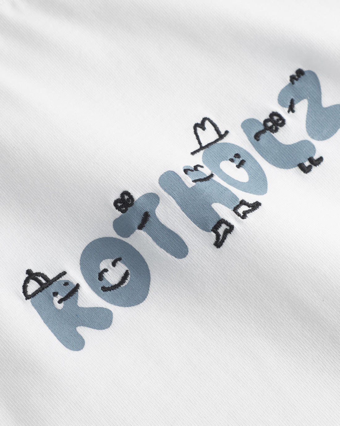 White logo print T-shirt made from 100% organic cotton by Rotholz