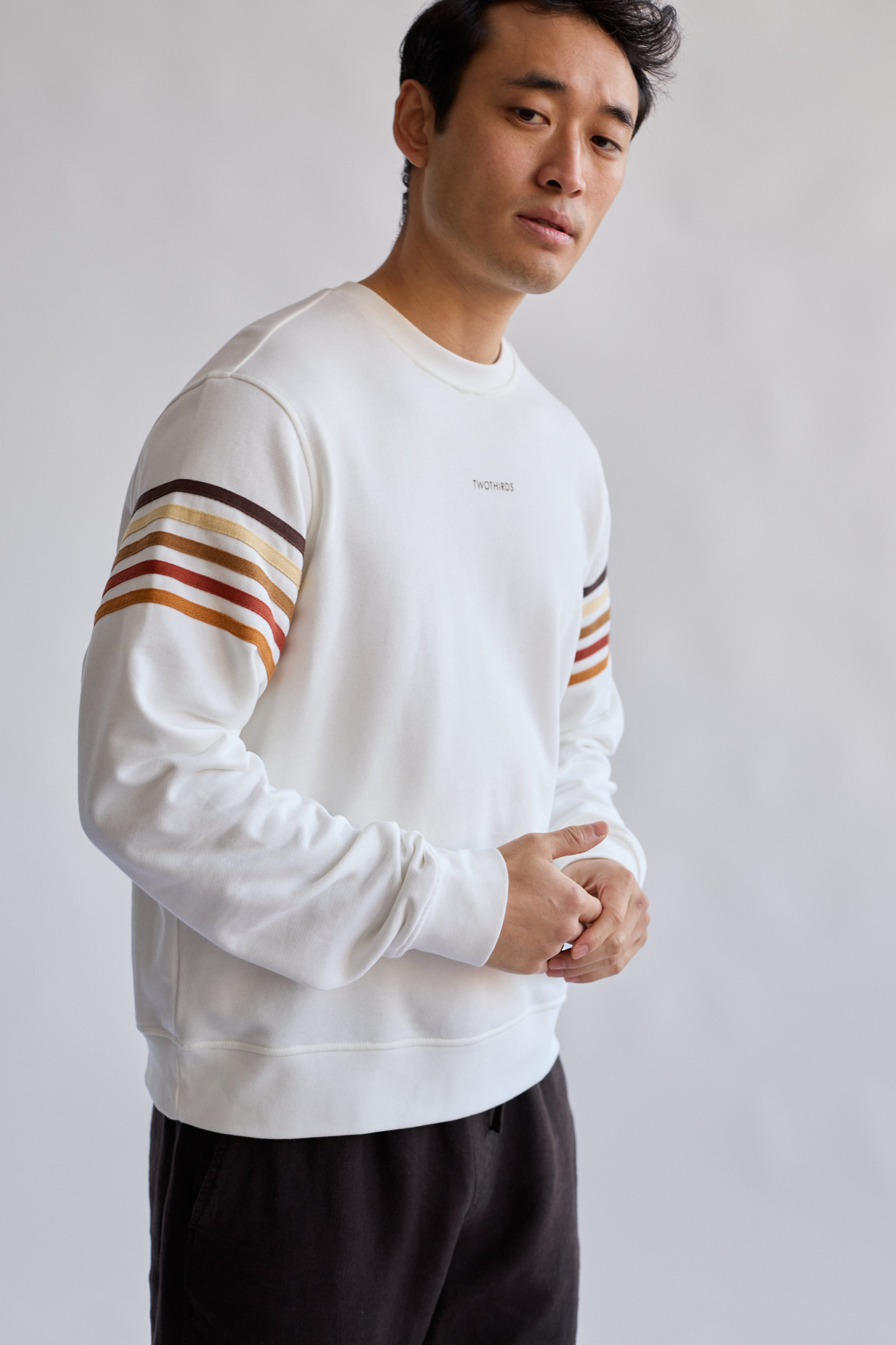 Pull PARSEVAL blanc en coton biologique de TWOTHIRDS