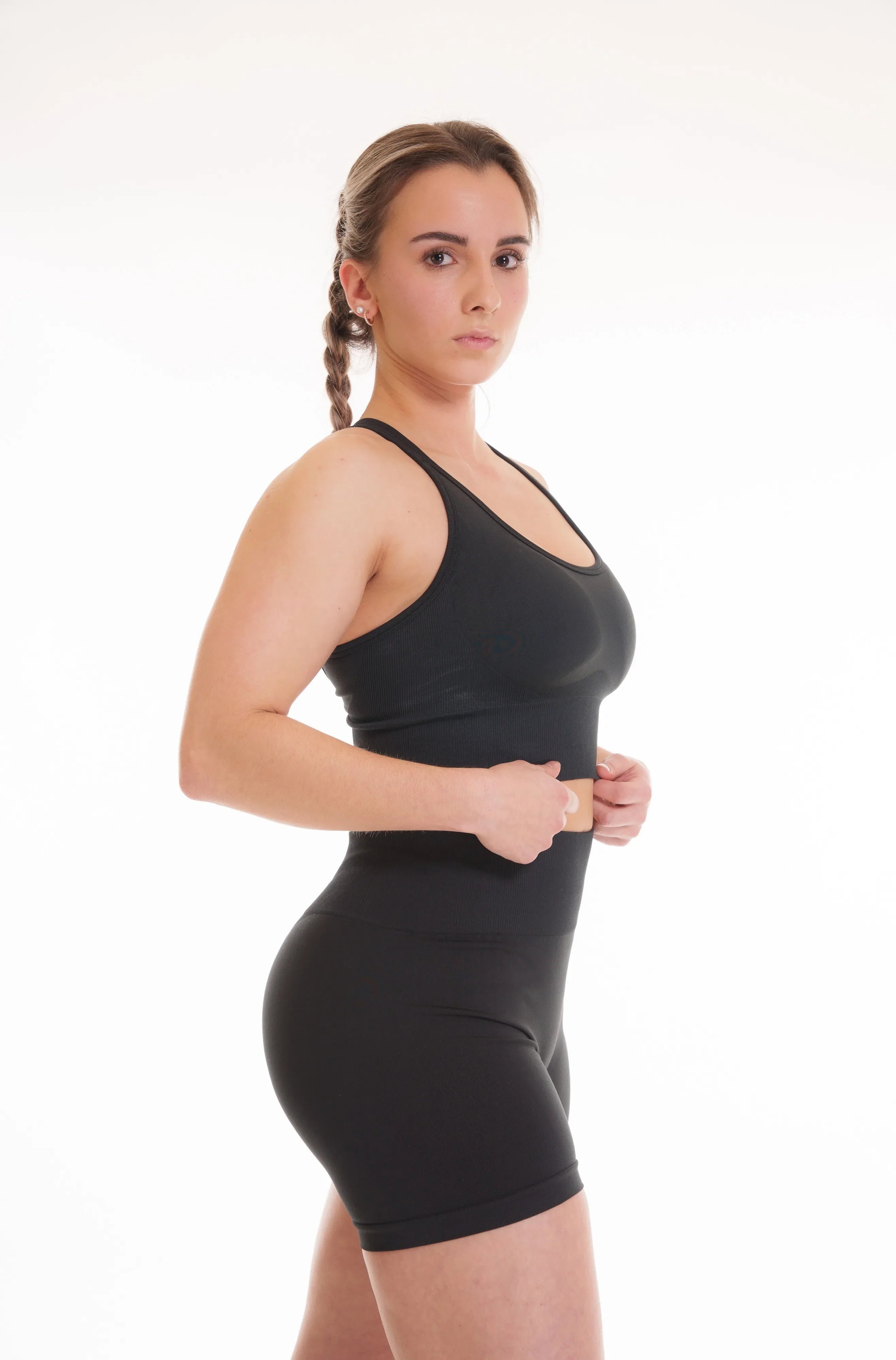 Comfortable and sustainable NIVɅYS Zeyla Seamless Booty Shorts for eco-conscious lifestyle.