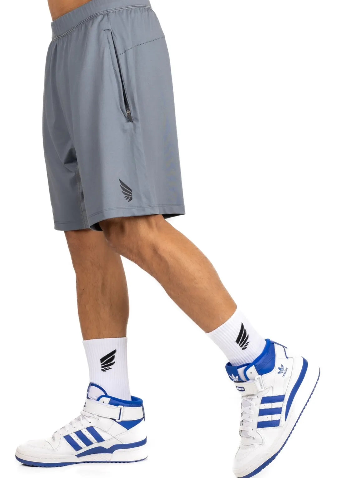 Nivays Zeyla Performance gray shorts made from recycled polyester