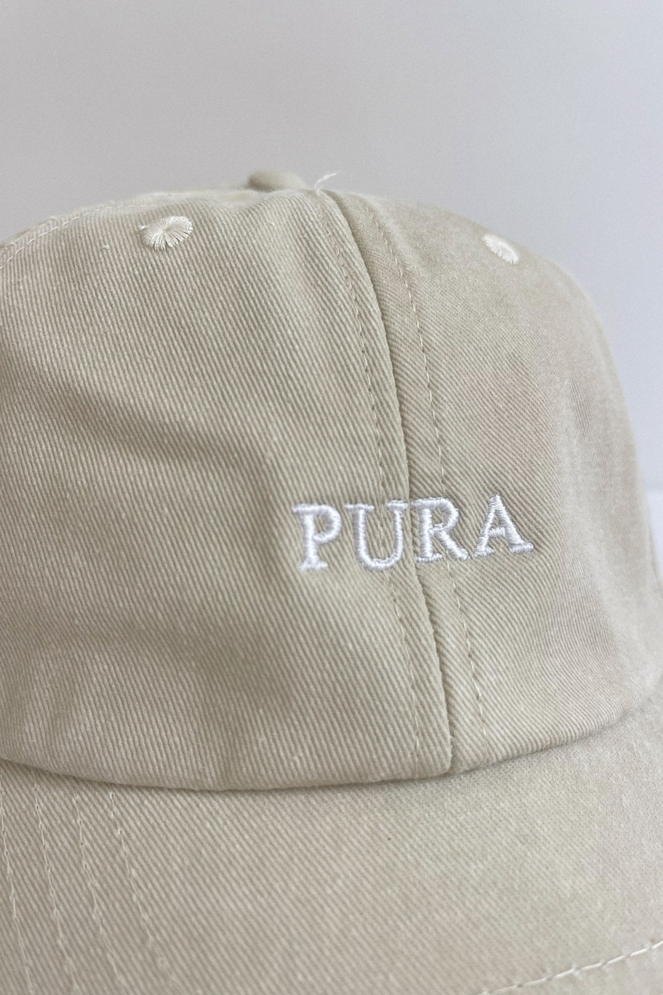 Beige cap THE PURA made of 100% organic cotton by Pura Clothing