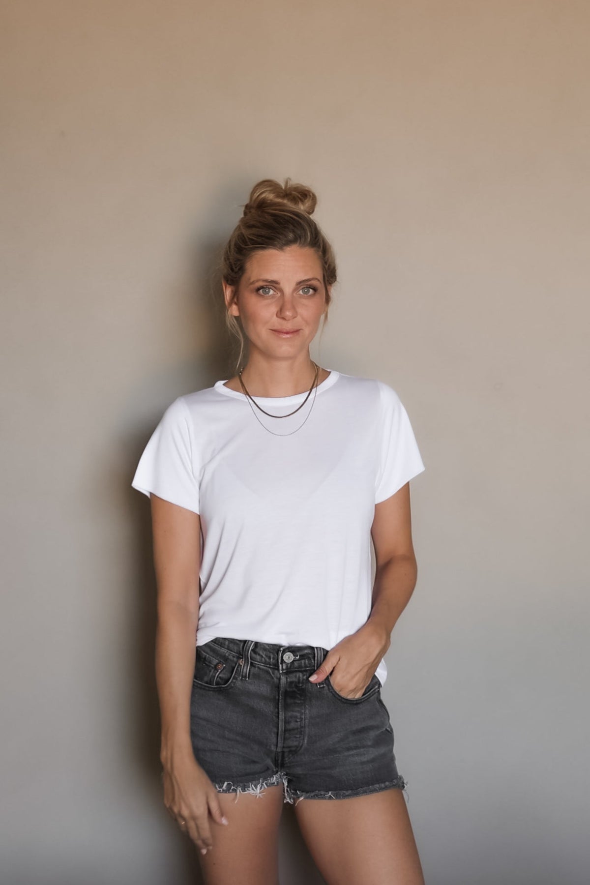 T-shirt blanc BALI en 100% Tencel de Pura Clothing
