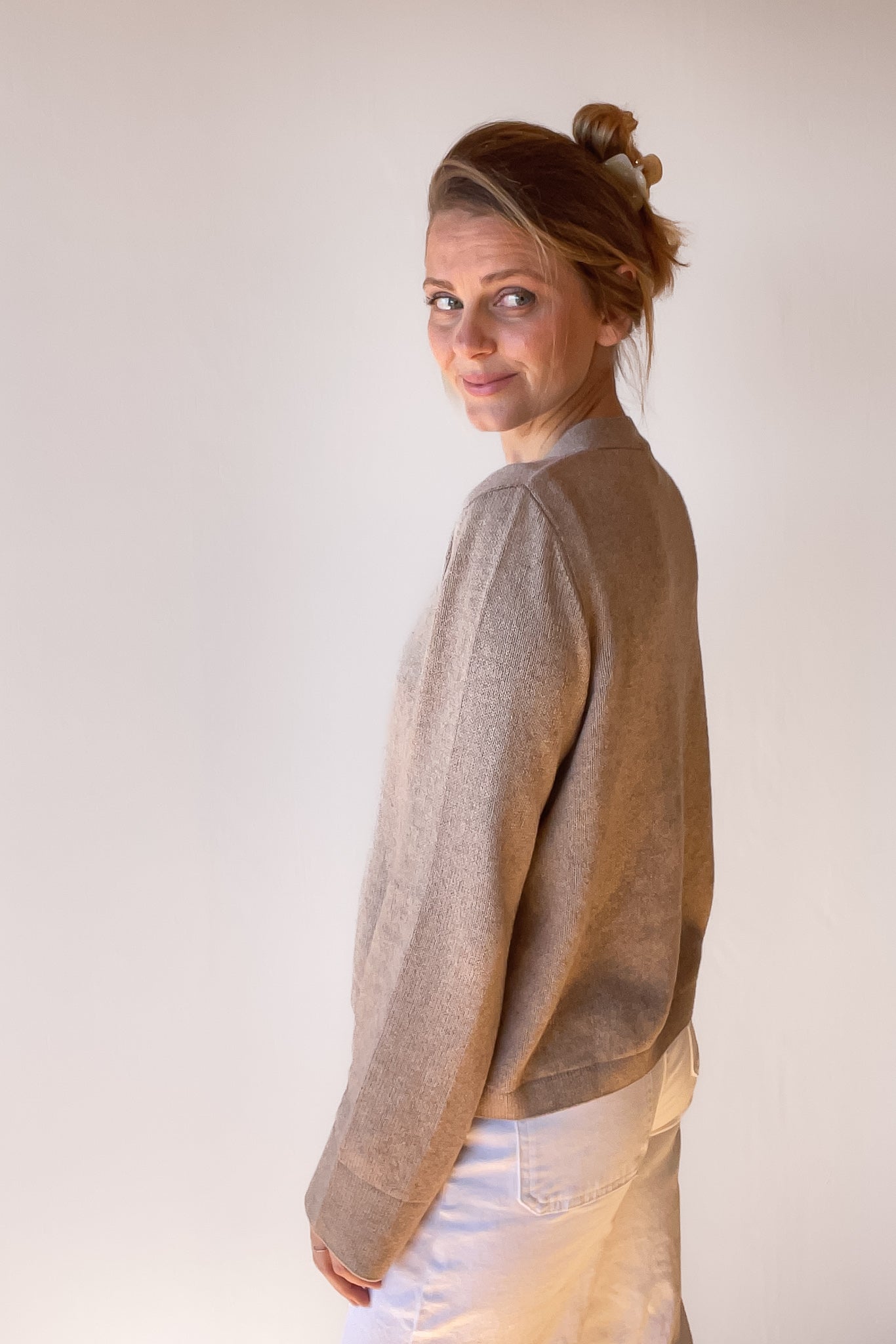 Brauner Cardigan NANA aus Bio-Baumwolle von Pura Clothing