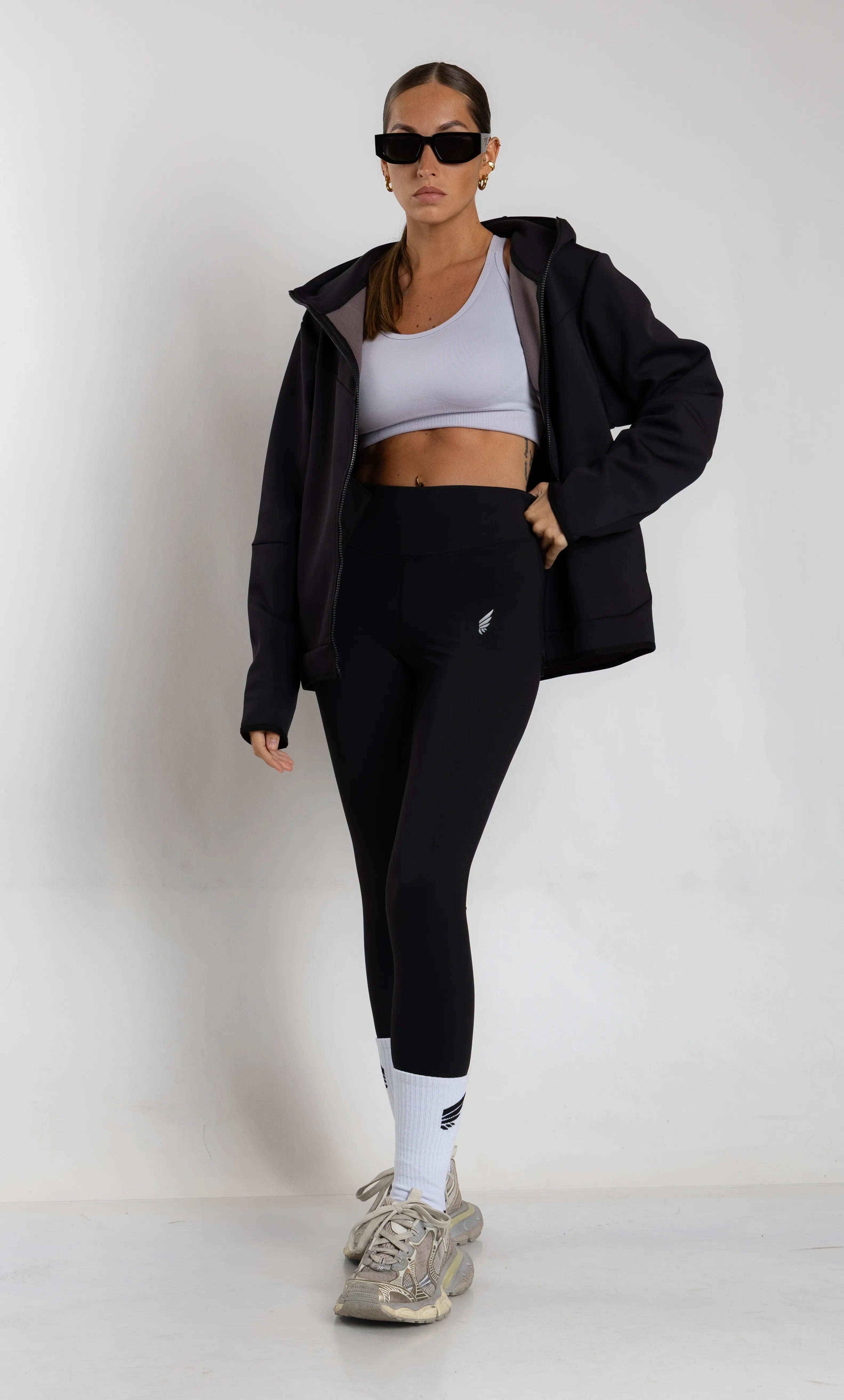 NIVɅYS recycled performance hoodie in black for sustainable activewear outfits