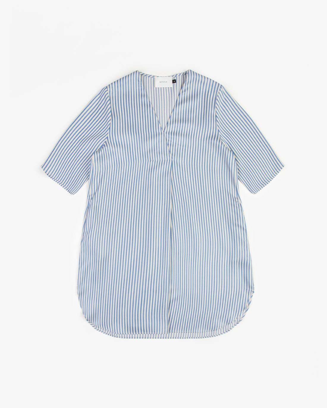 Blau gestreiftes Kleid Kaftan aus 100% Tencel von Rotholz