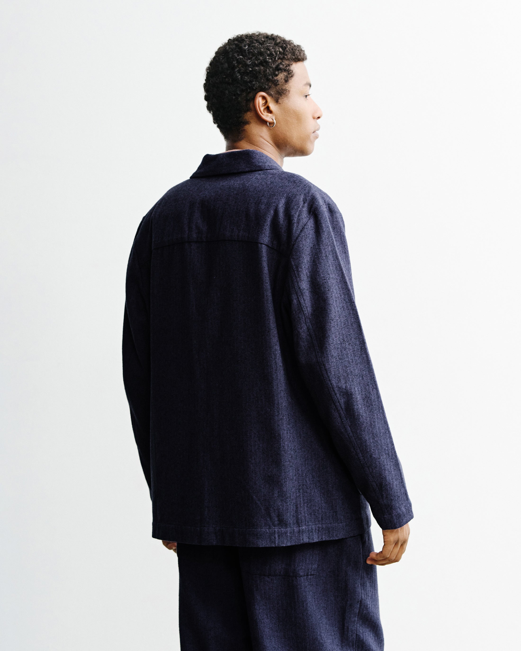 Blauer Blazer Kimono aus 100% Bio-Baumwolle von Rotholz