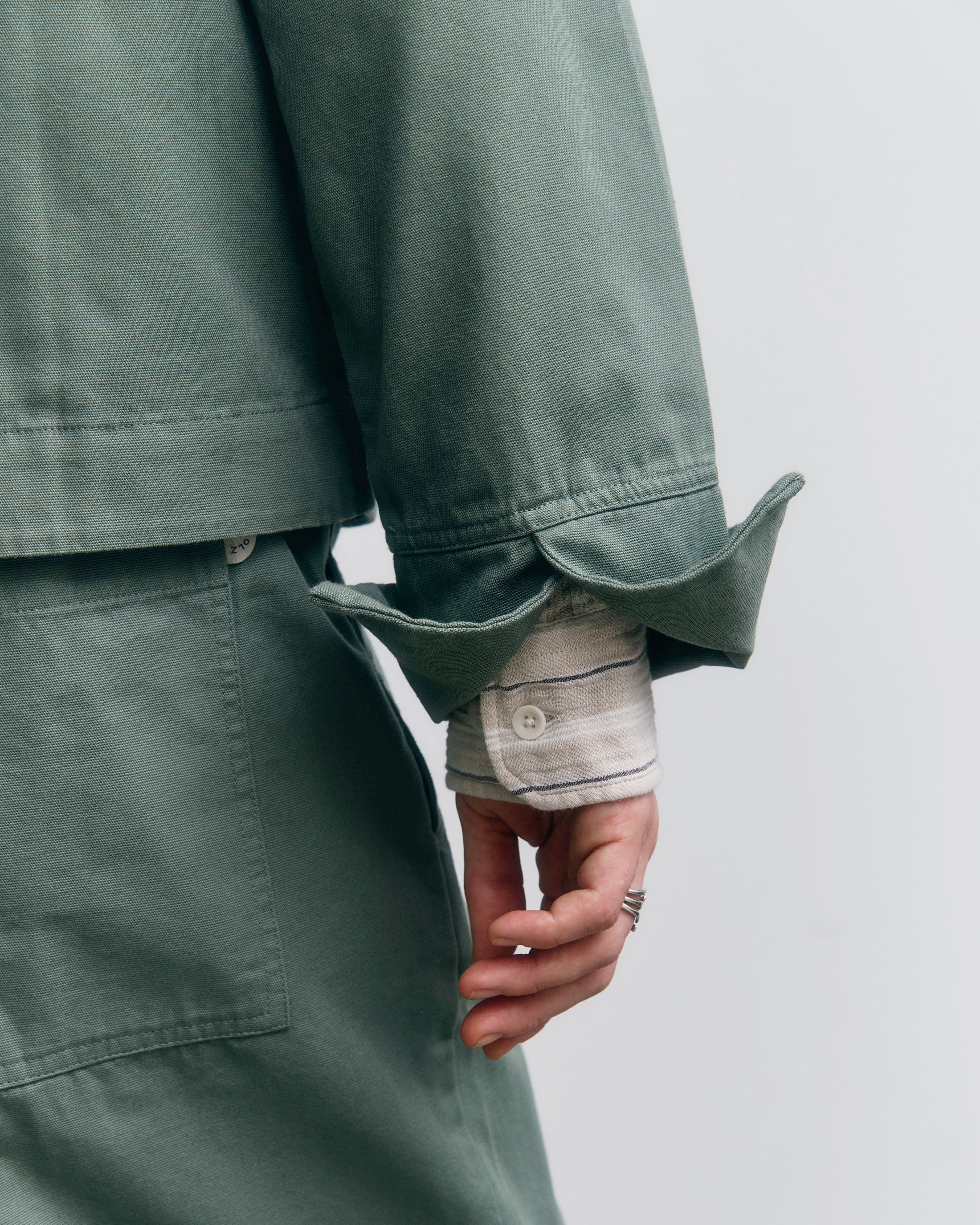 Green Kimono Organic Cotton Jacket by Rotholz