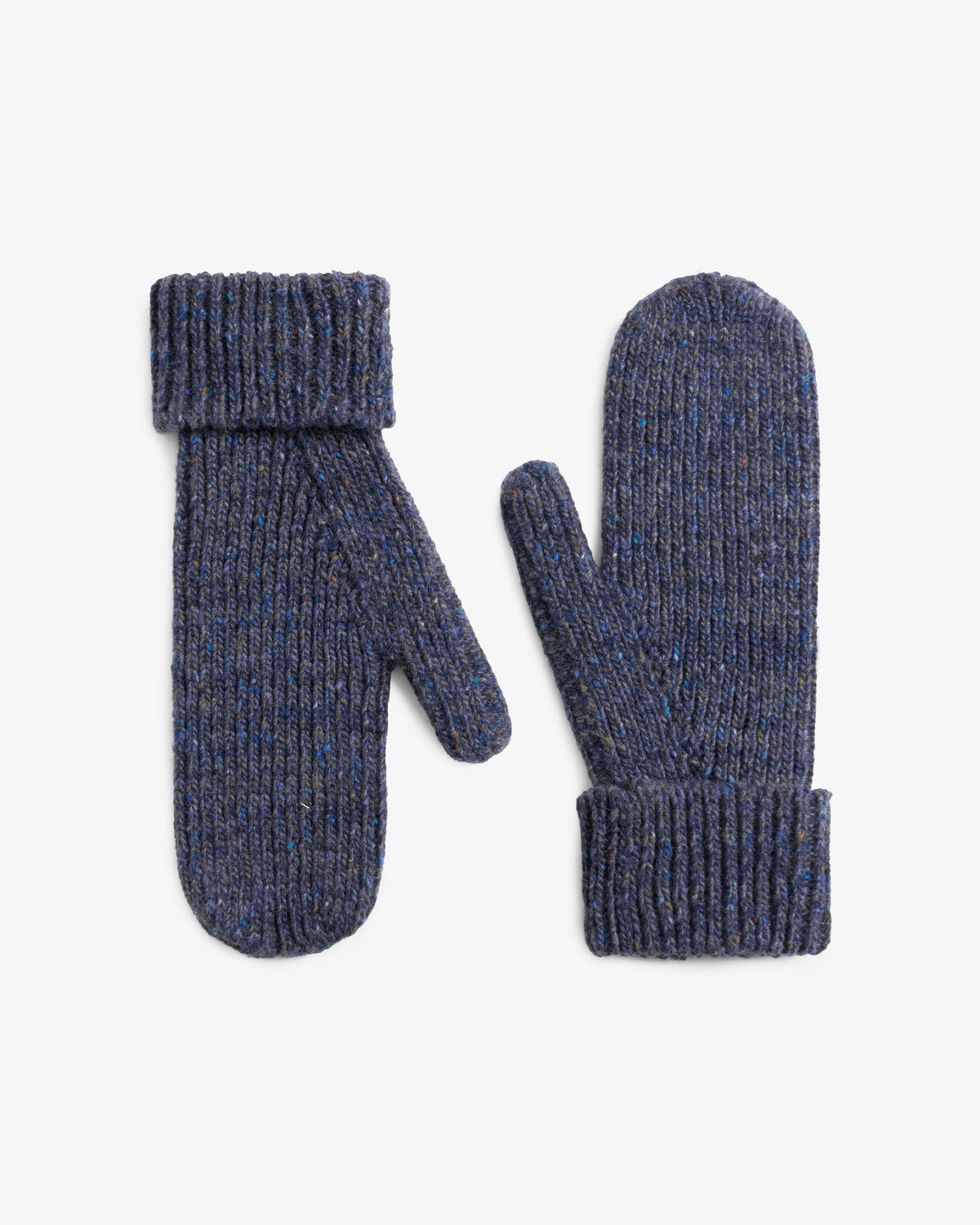 Blaue Handschuhe gestrickt aus Merinowolle von Rotholz