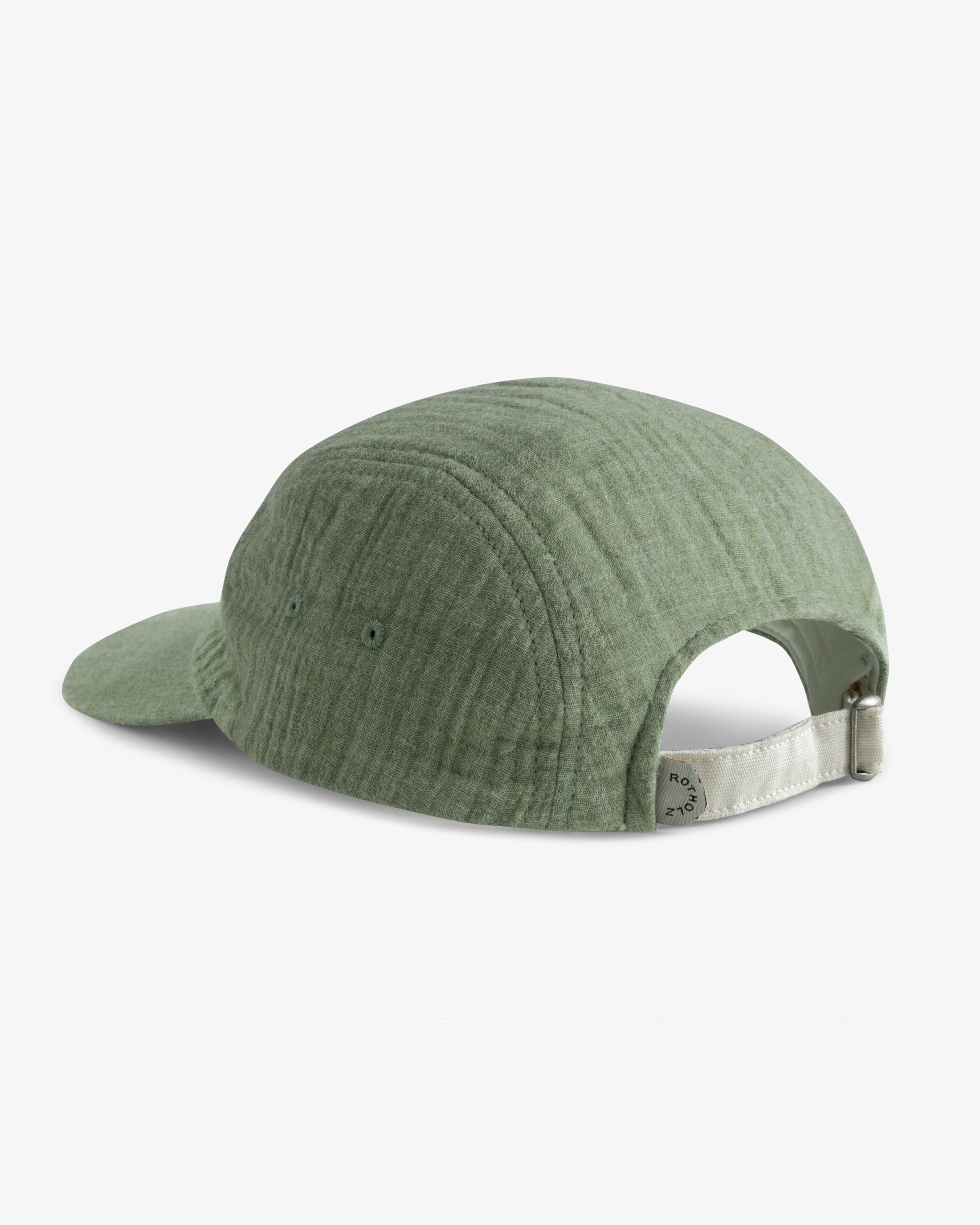 Grünes Cap 5-Panel Label aus Bio-Baumwolle von Rotholz