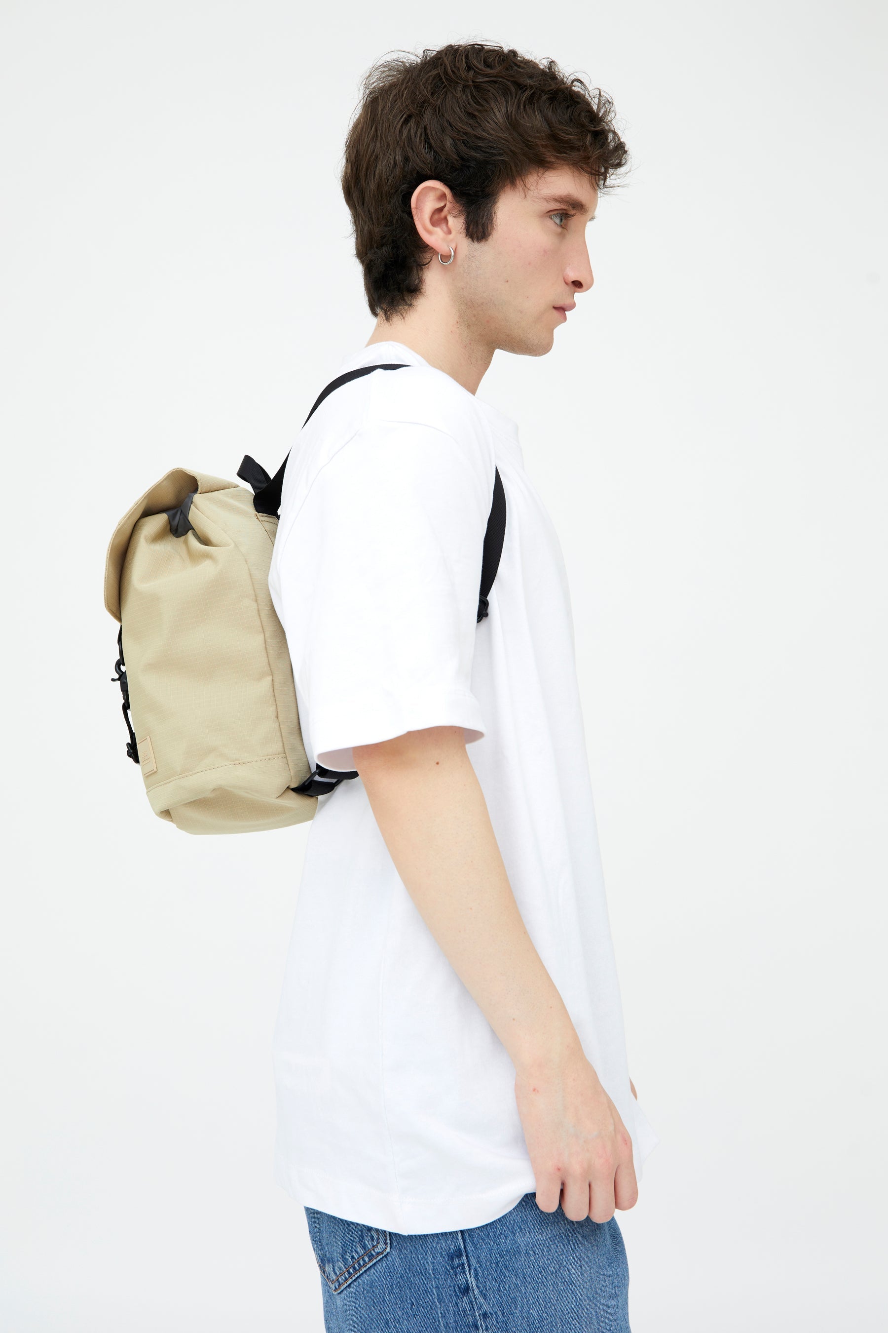 Beige Scout Mini Vandra backpack made from recycled PET from Lefrik