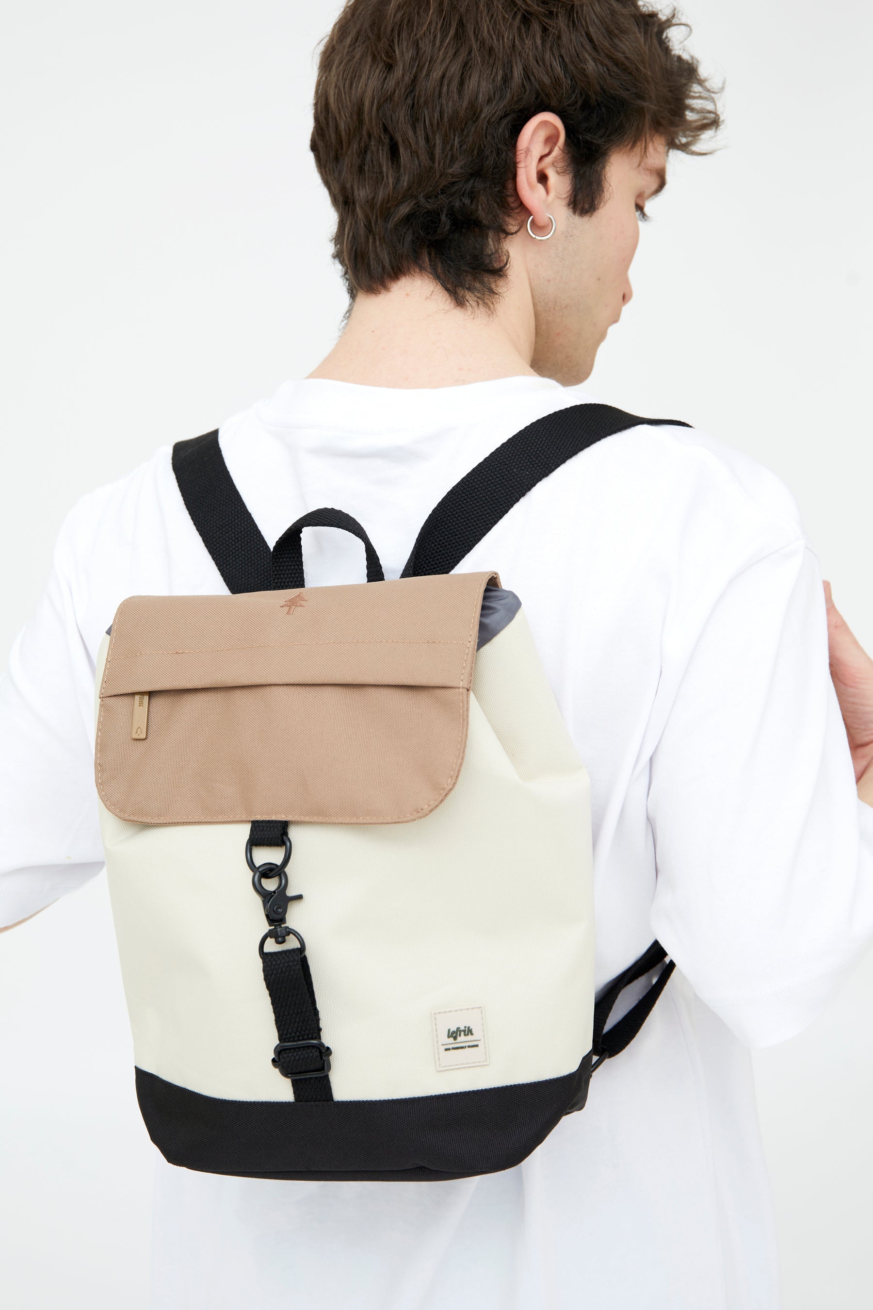 Sac à dos Scout Mini beige en PET recyclé de Lefrik