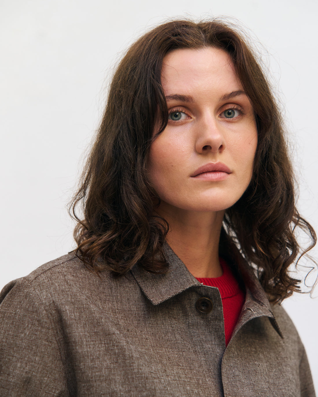 Braune leichte Jacke aus 100% Bio-Baumwolle von Rotholz