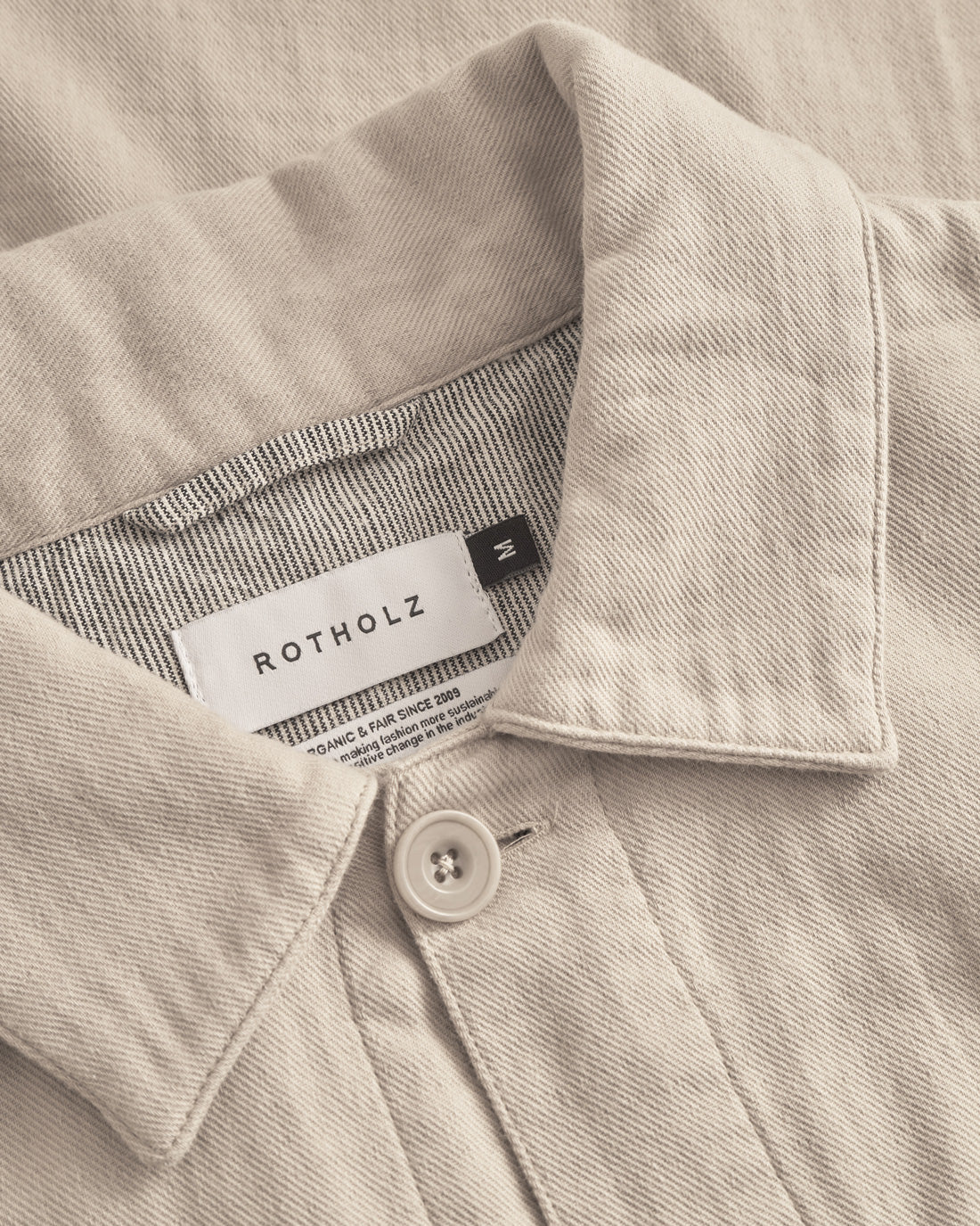 Beige Jacke aus 100% Bio-Baumwolle von Rotholz