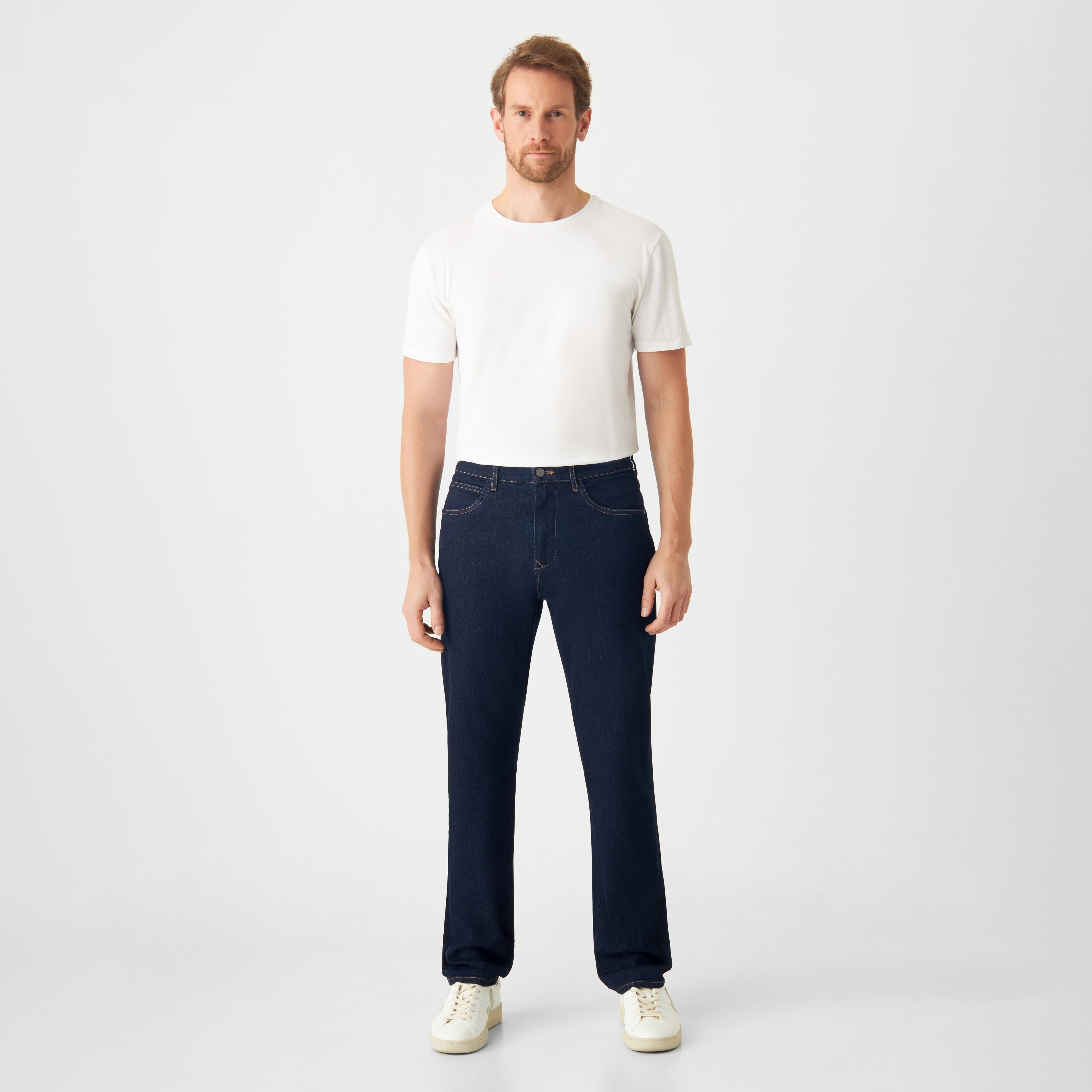 Dark blue DUSK Regular Straight jeans made from organic cotton by Dawn Denim