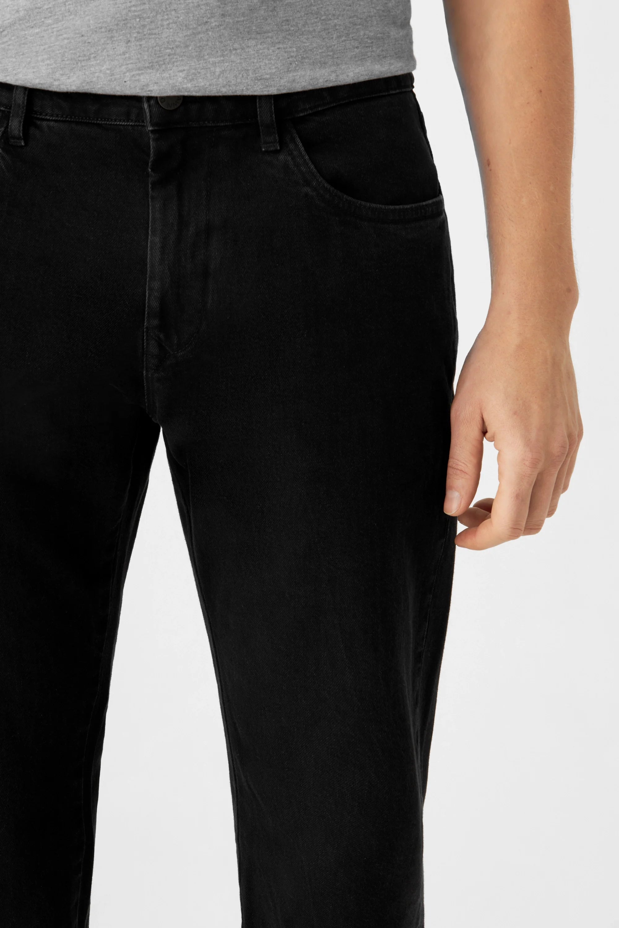 Black DUSK Regular Straight jeans made from organic cotton by Dawn Denim
