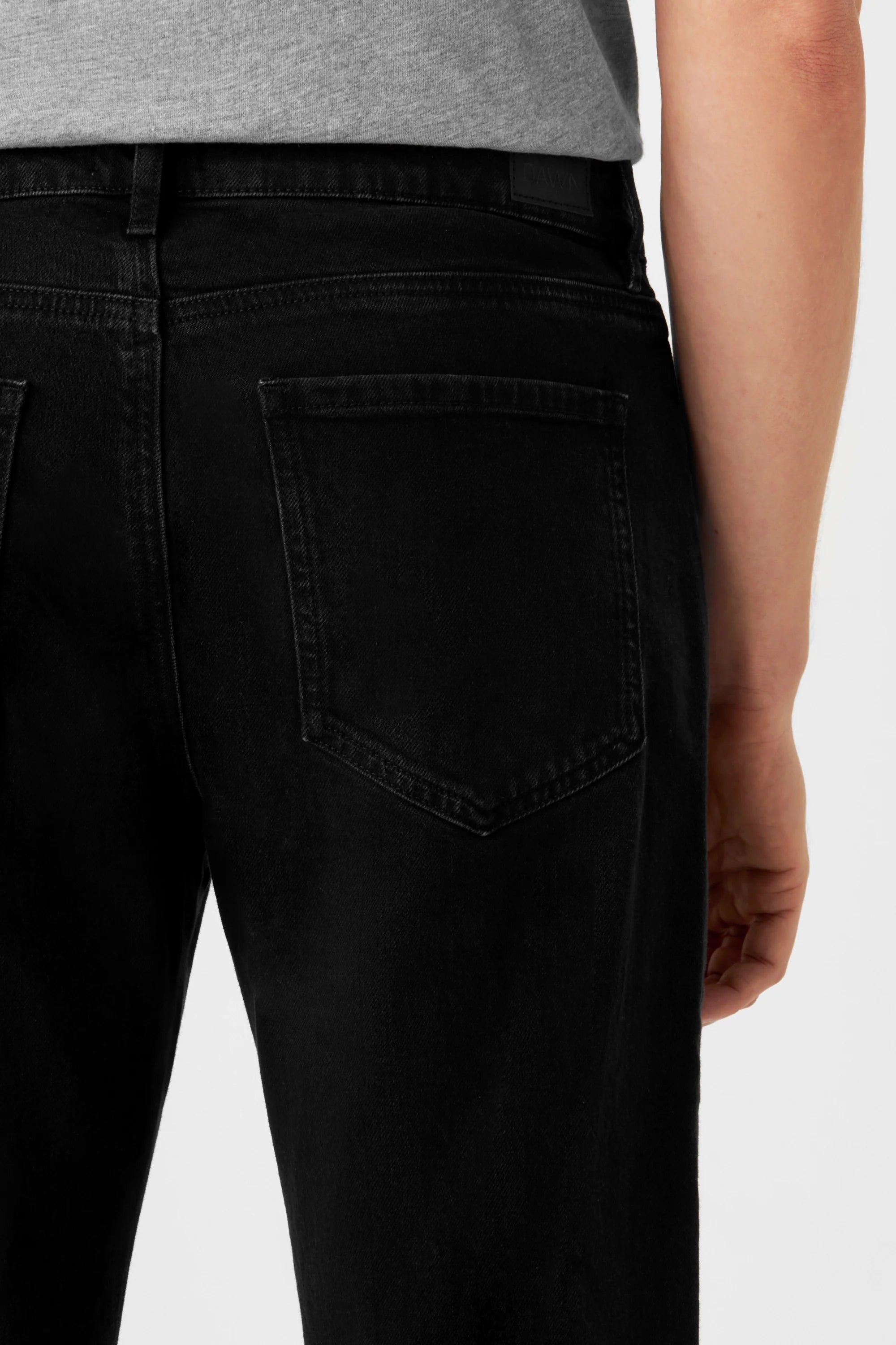 Black DUSK Regular Straight jeans made from organic cotton by Dawn Denim