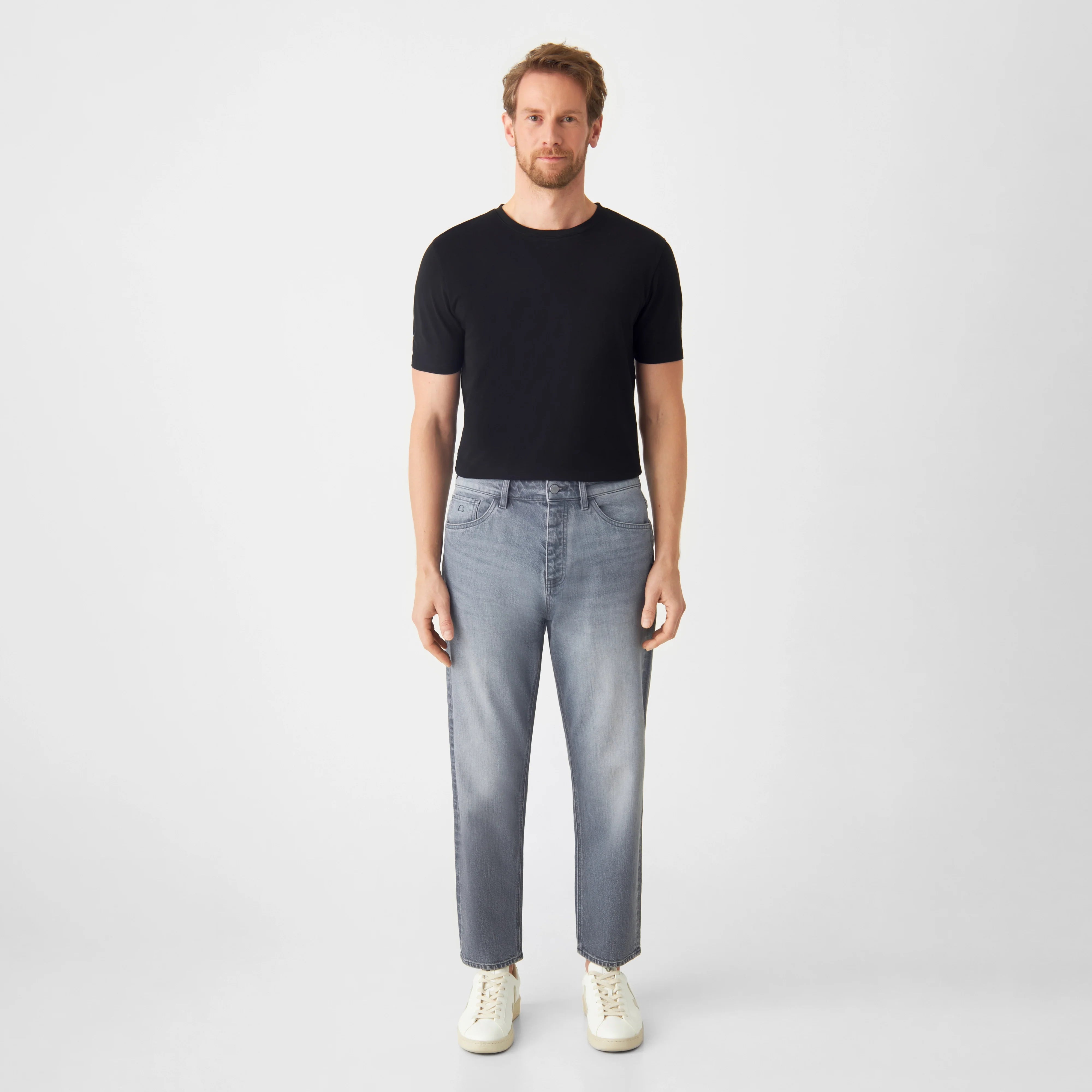 Grey RISE Relaxed jeans made from organic cotton by Dawn Denim