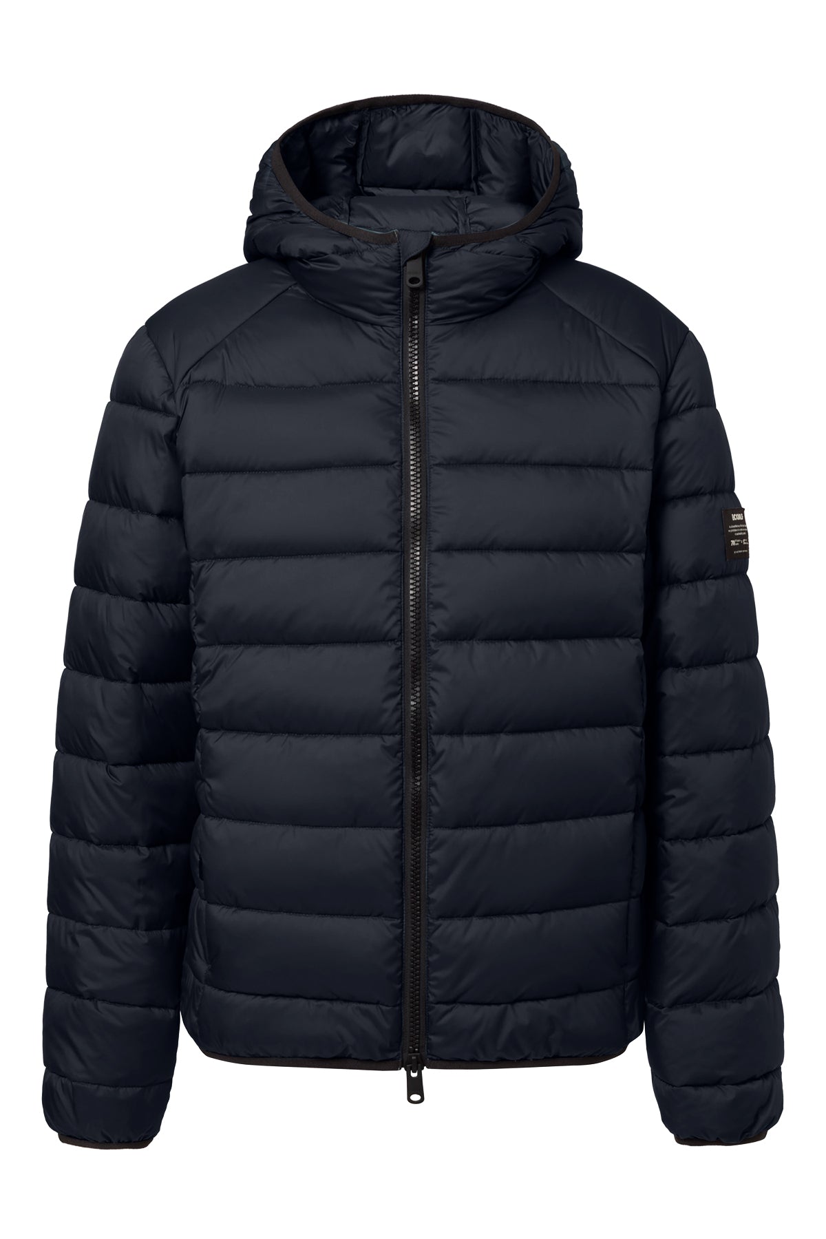 Short down jacket made of 100% recycled polyester (PET bottles) by ECOALF in dark blue