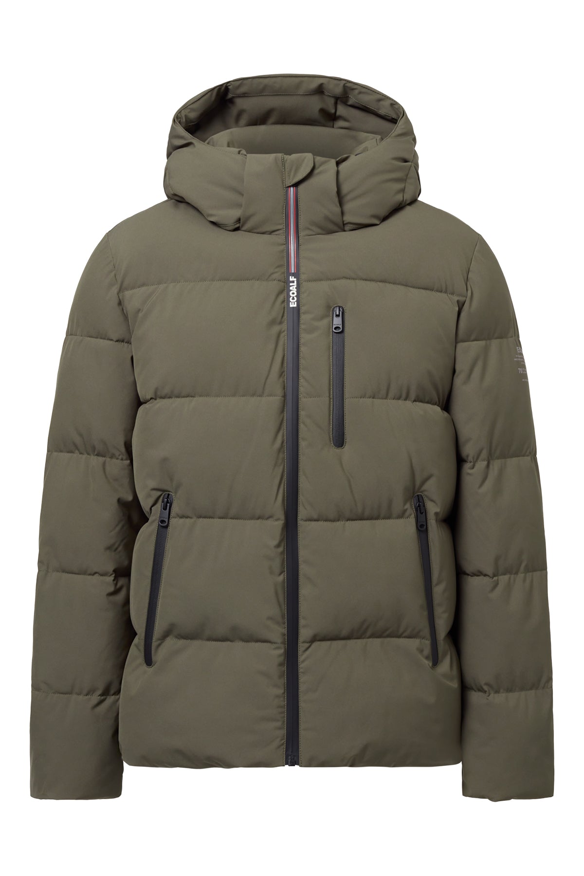 Short down jacket made of 100% recycled polyester (PET bottles) by ECOALF in dark blue