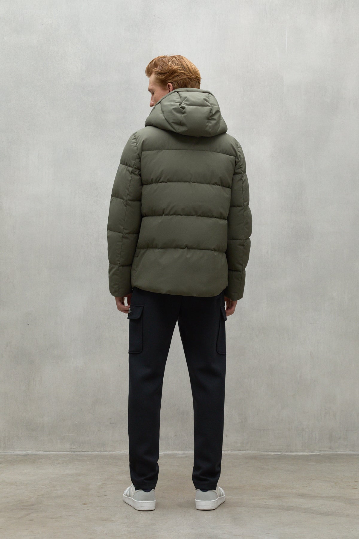 Short down jacket made of 100% recycled polyester (PET bottles) by ECOALF in dark blue