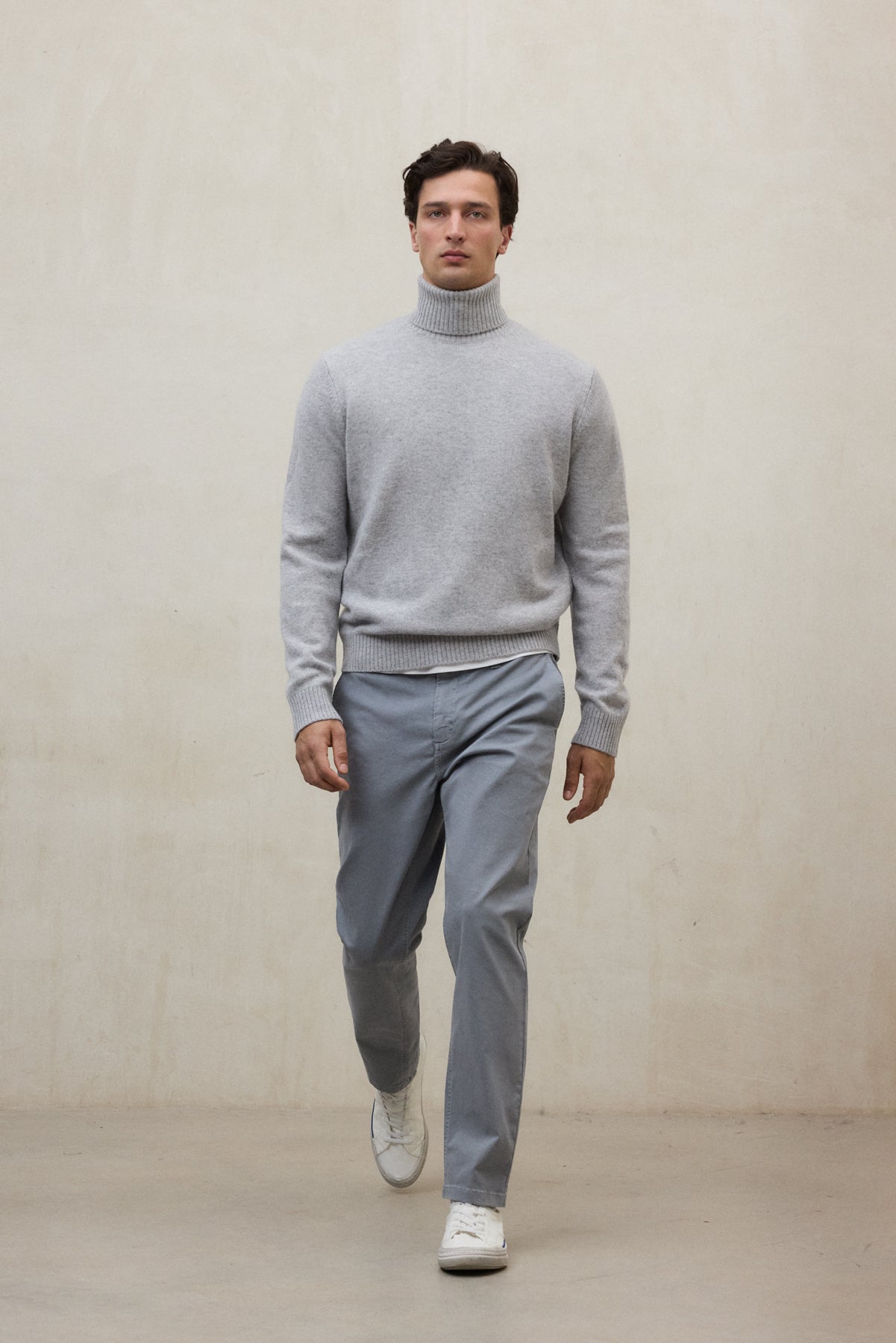Chino trousers made of cotton and recycled cotton by ECOALF in grey-blue