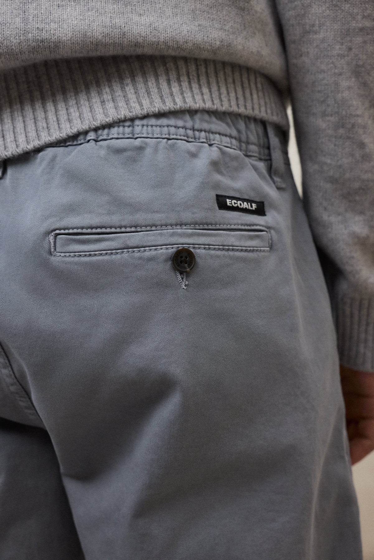 Chino trousers made of cotton and recycled cotton by ECOALF in grey-blue