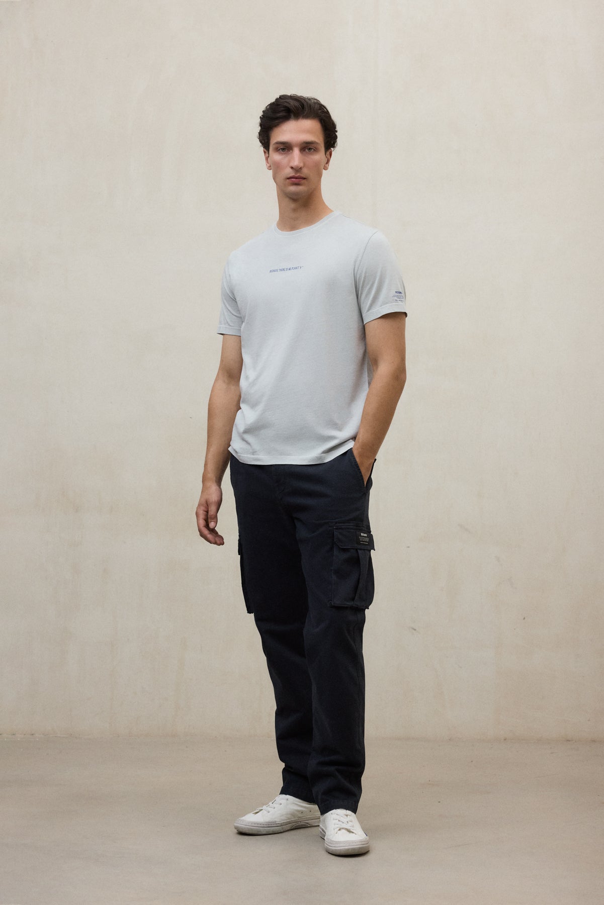 T-shirt en coton recyclé ECOALF couleur glace avec imprimé