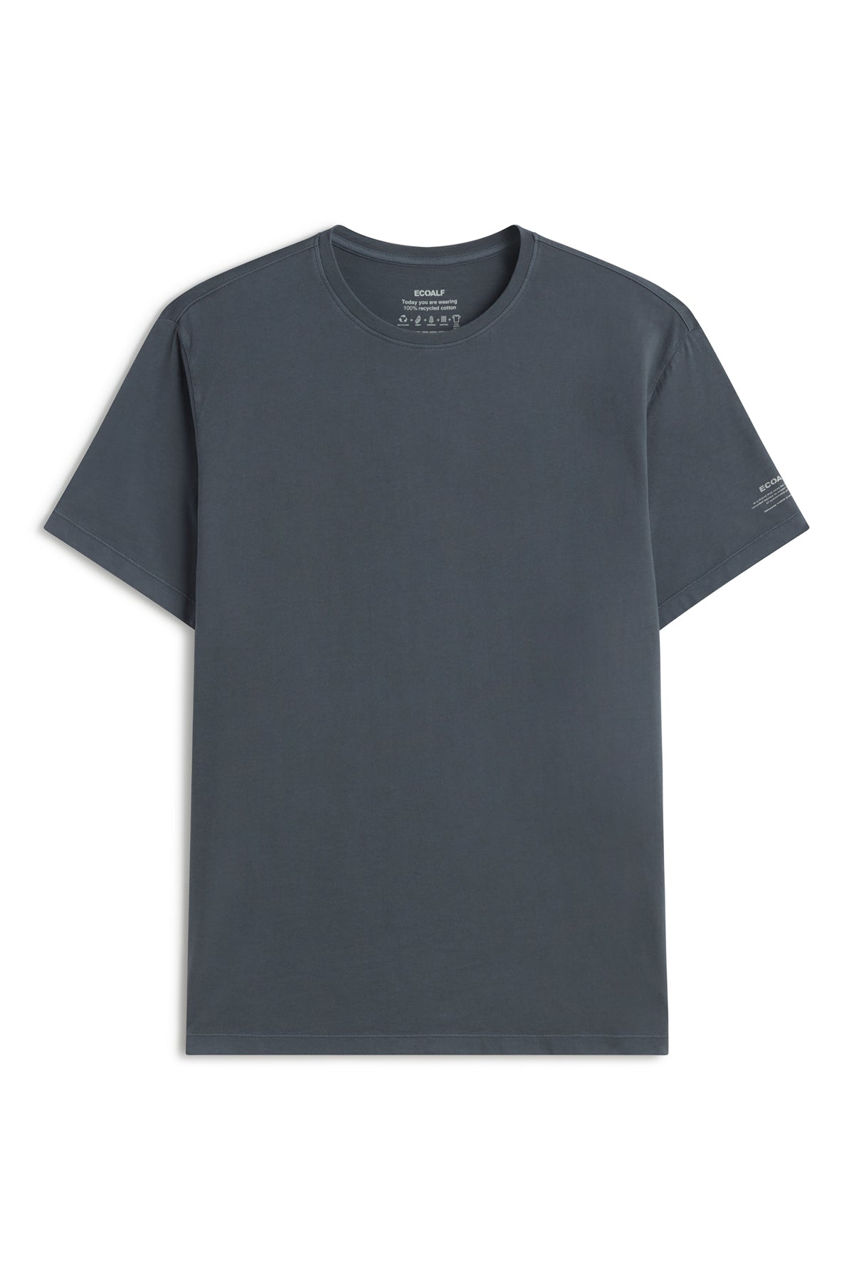 T-Shirt aus recycleter Baumwolle von ECOALF in stahlblau