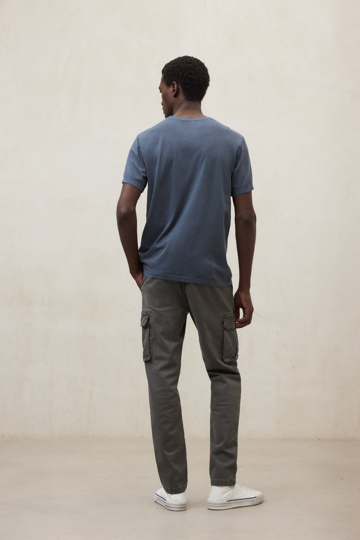 T-Shirt aus recycleter Baumwolle von ECOALF in stahlblau