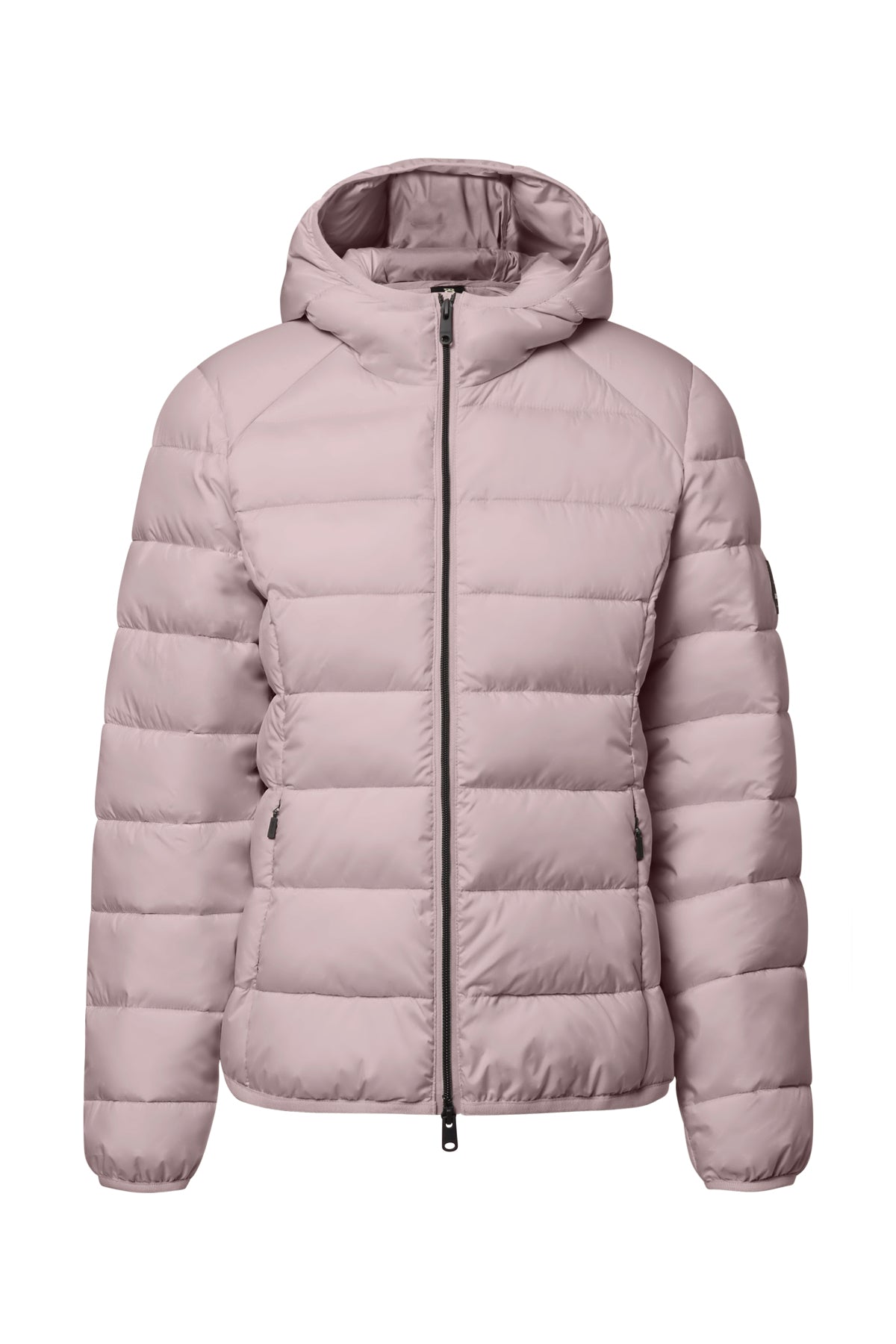 Short down jacket made of 100% recycled polyester (PET bottles) by ECOALF in light pink