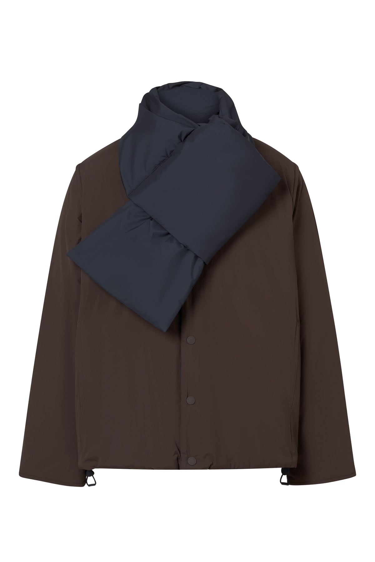 Kurze Wende-Daunenjacke aus 100% recyletem Polyester (PET Flaschen) von ECOALF in dunkelblau