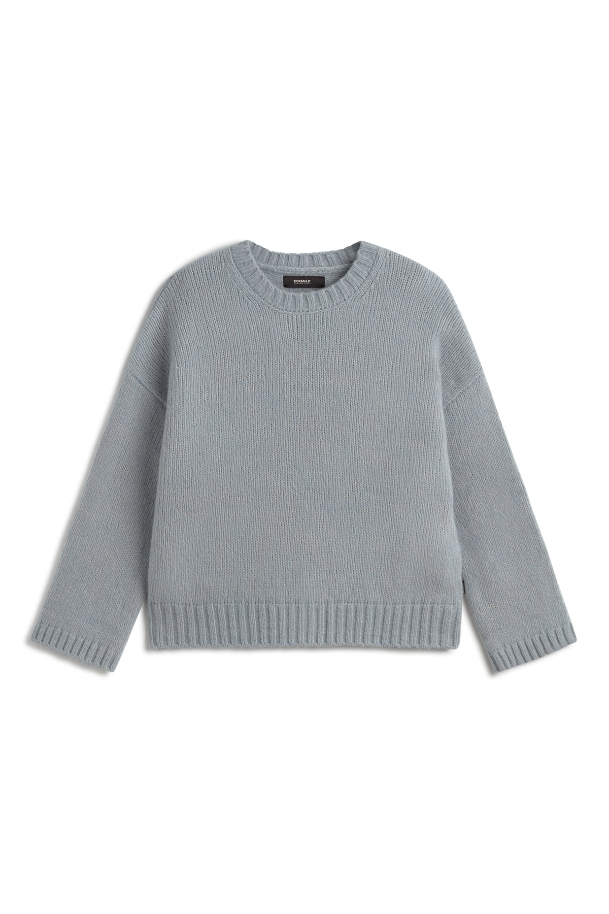 Strickpullover aus Bio Baumwolle und recycleter Wolle von ECOALF in hellblau