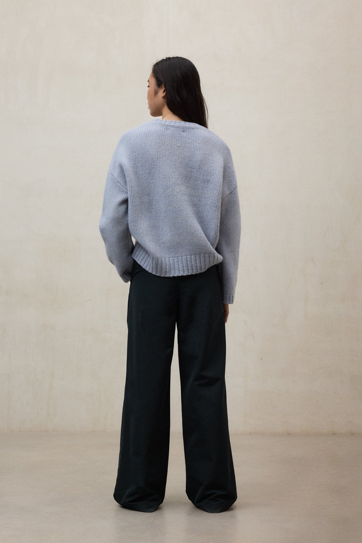 Strickpullover aus Bio Baumwolle und recycleter Wolle von ECOALF in hellblau