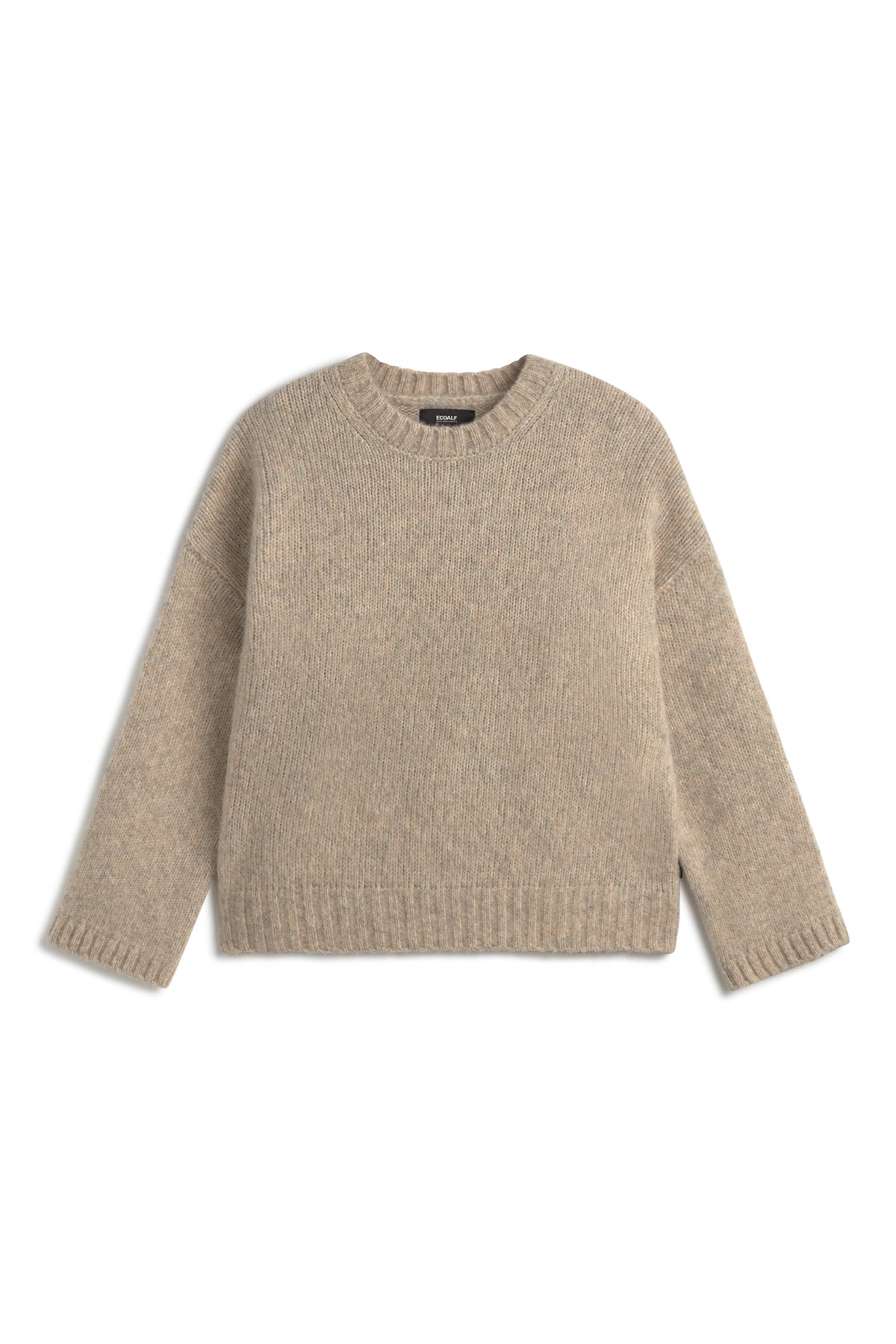 Strickpullover aus Bio Baumwolle und recycleter Wolle von ECOALF in beige