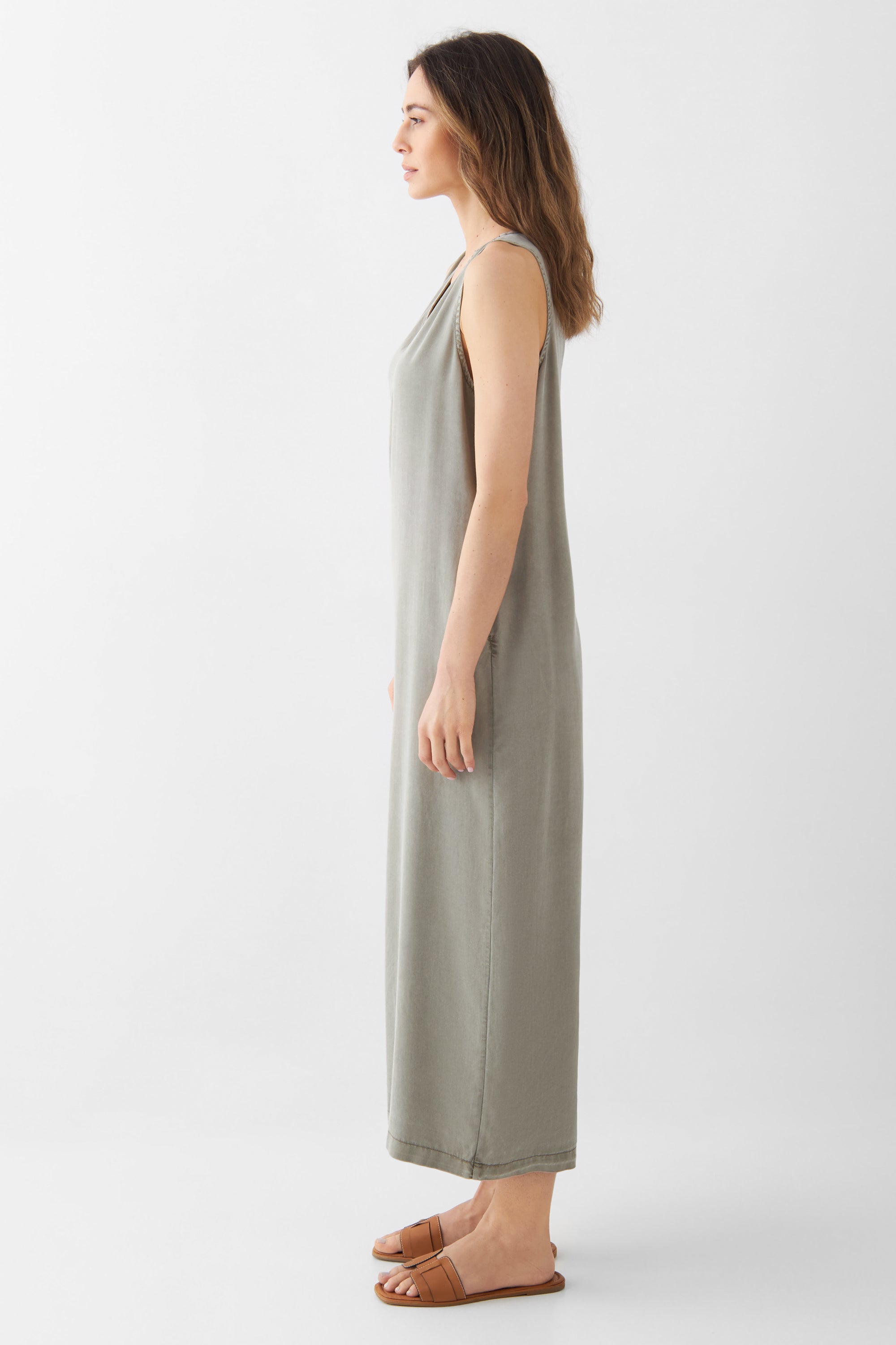 Beiger Jumpsuit MOONLIGHT aus 100% Tencel von Dawn Denim