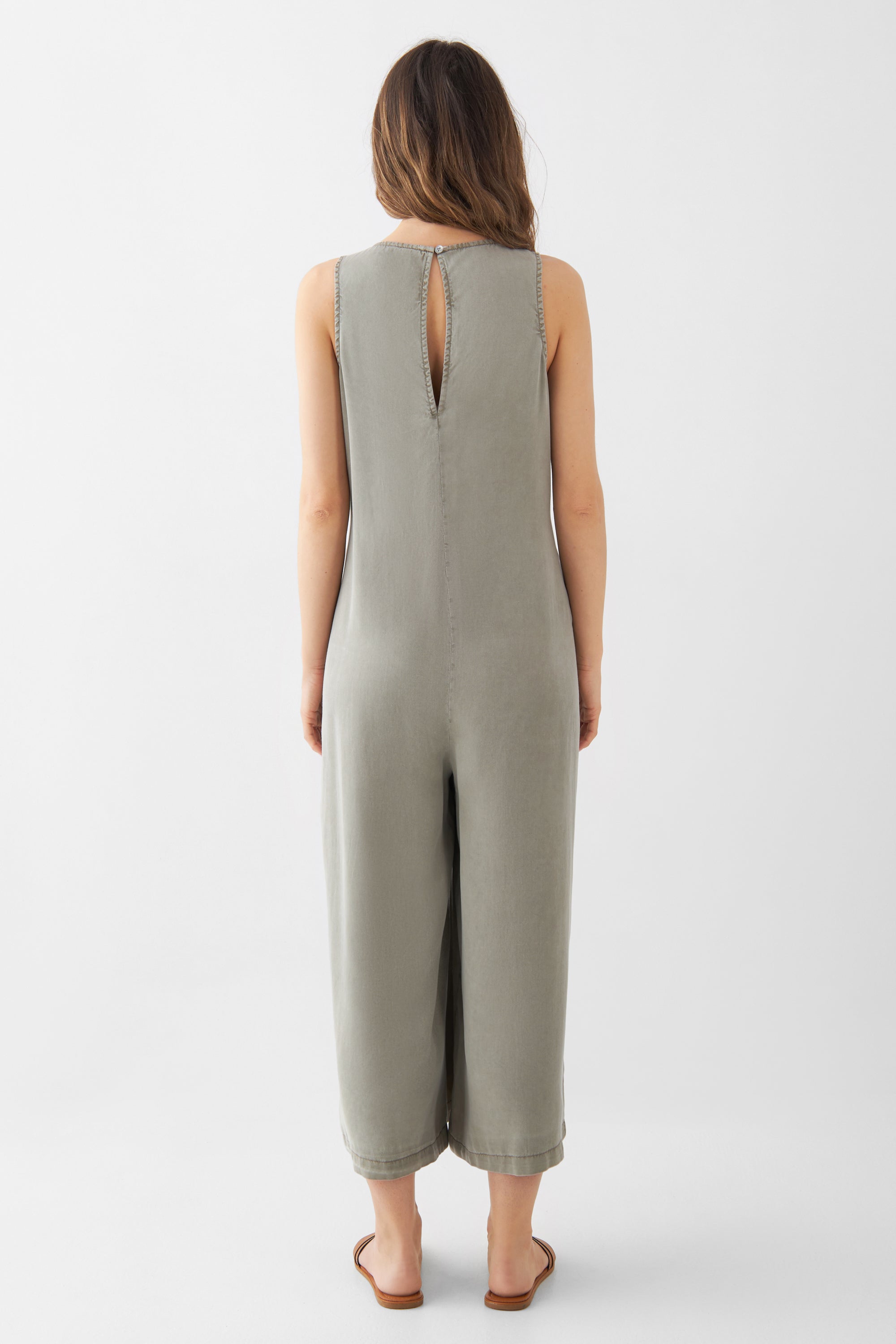Beiger Jumpsuit MOONLIGHT aus 100% Tencel von Dawn Denim
