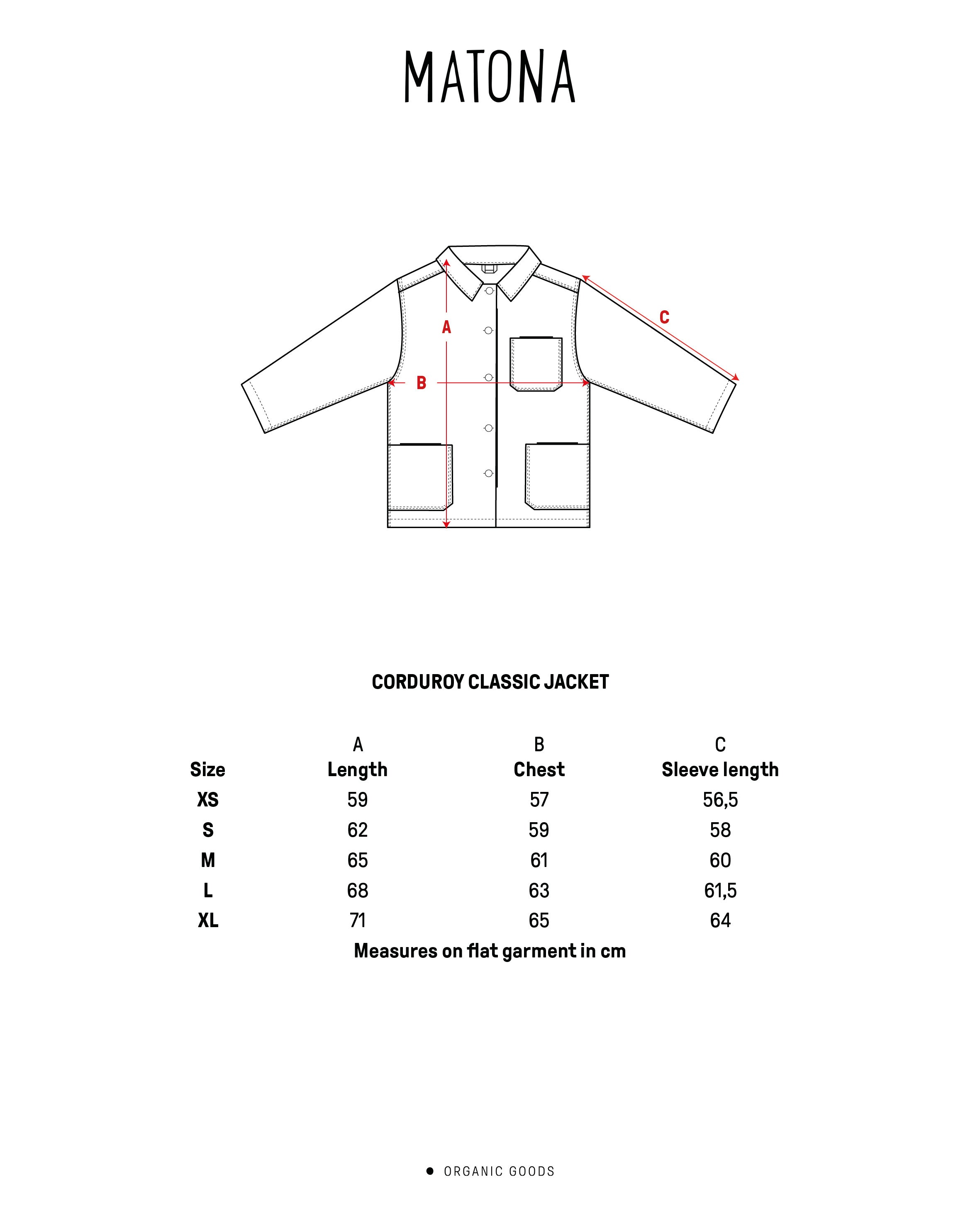 Hellbraune Kordjacke marmot aus 100% Bio-Baumwolle von Matona